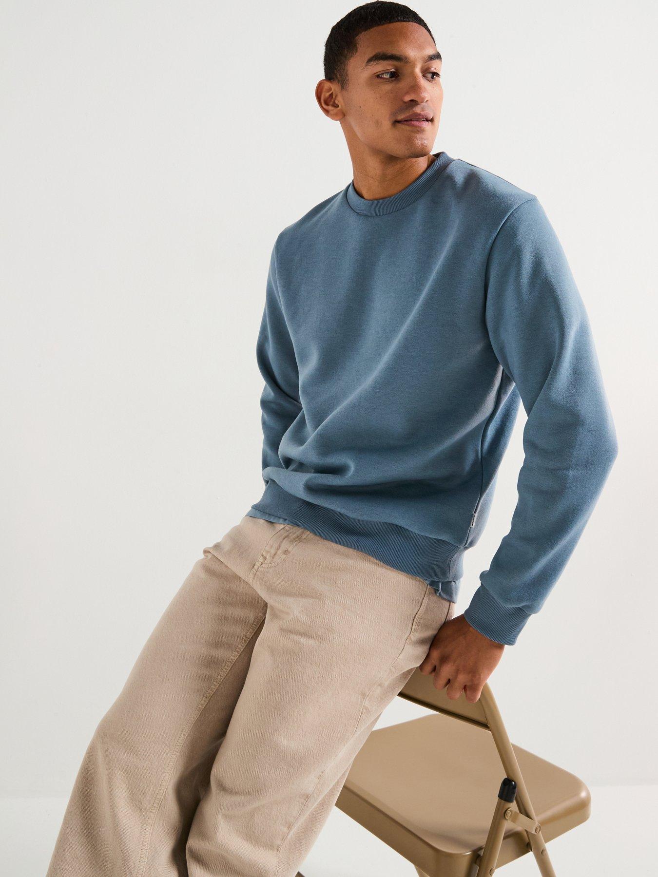 Image 4 of 5 of Jack & Jones Bradley Crew Sweatshirt - Blue