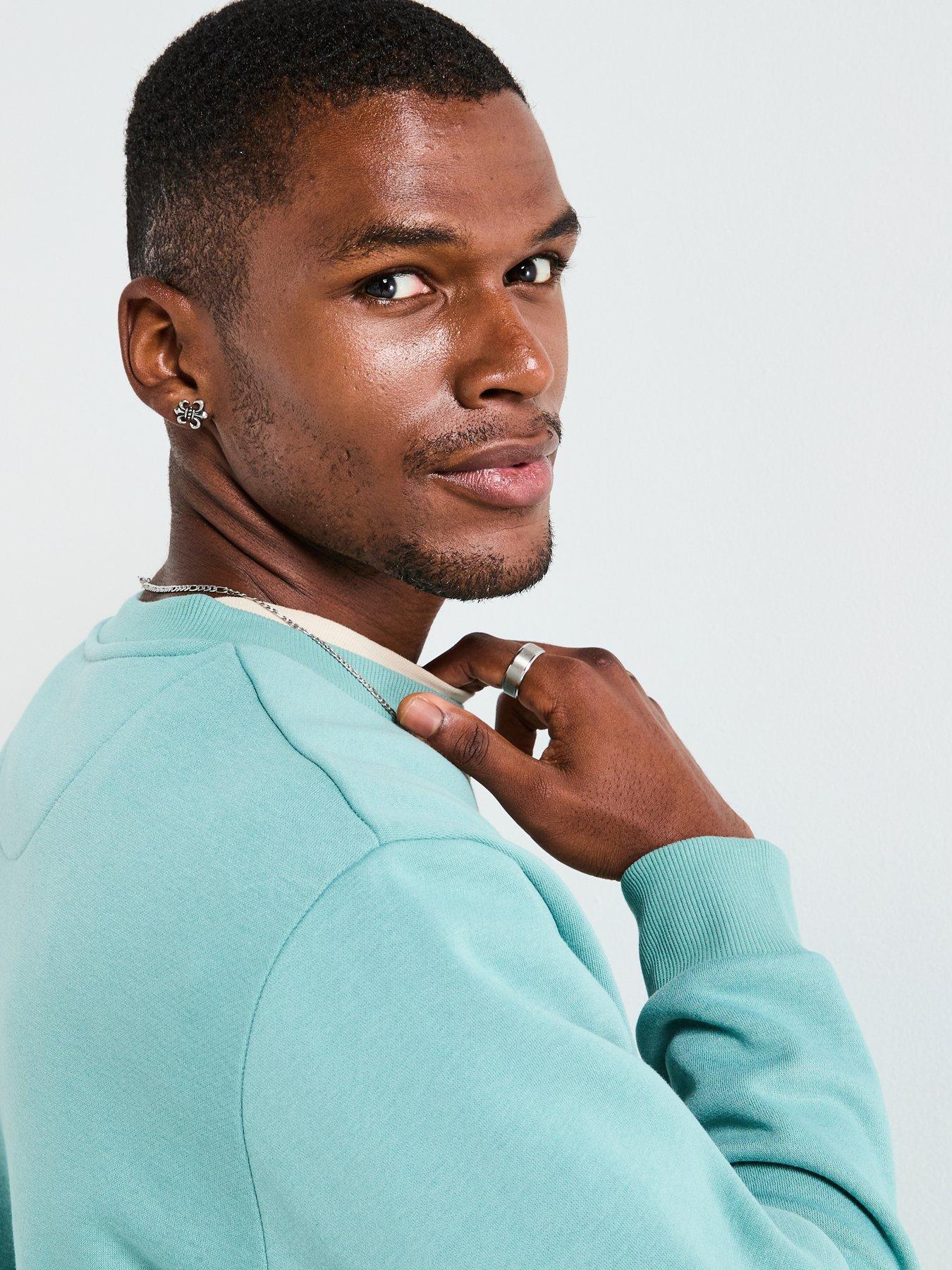 Image 4 of 6 of Jack & Jones Bradley Crew Sweatshirt - Blue