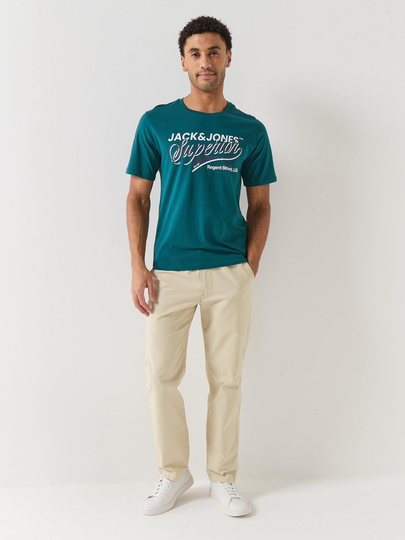 Image 3 of 4 of Jack & Jones Logo Short Sleeve T-Shirt - Dark Green