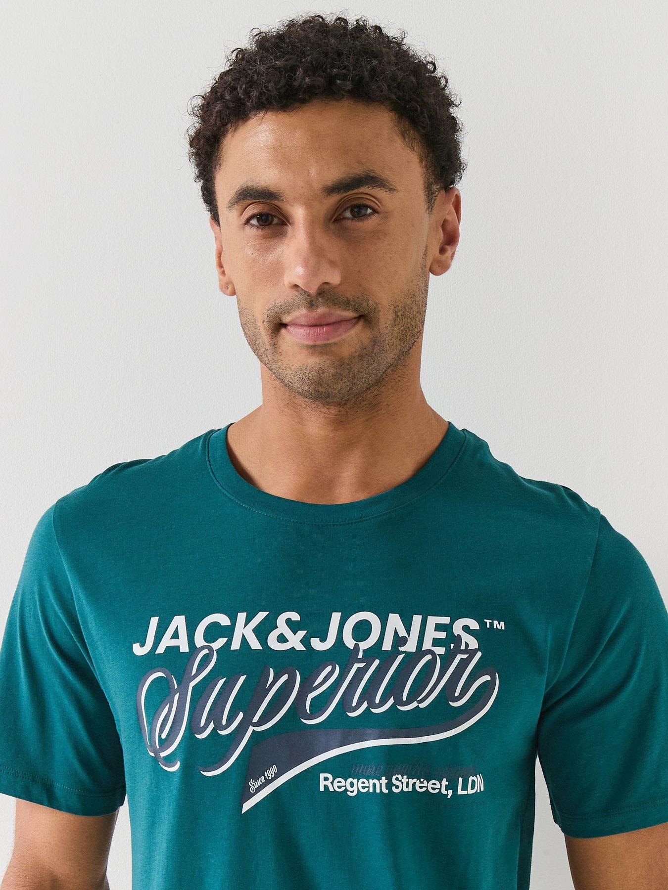 Image 4 of 4 of Jack & Jones Logo Short Sleeve T-Shirt - Dark Green