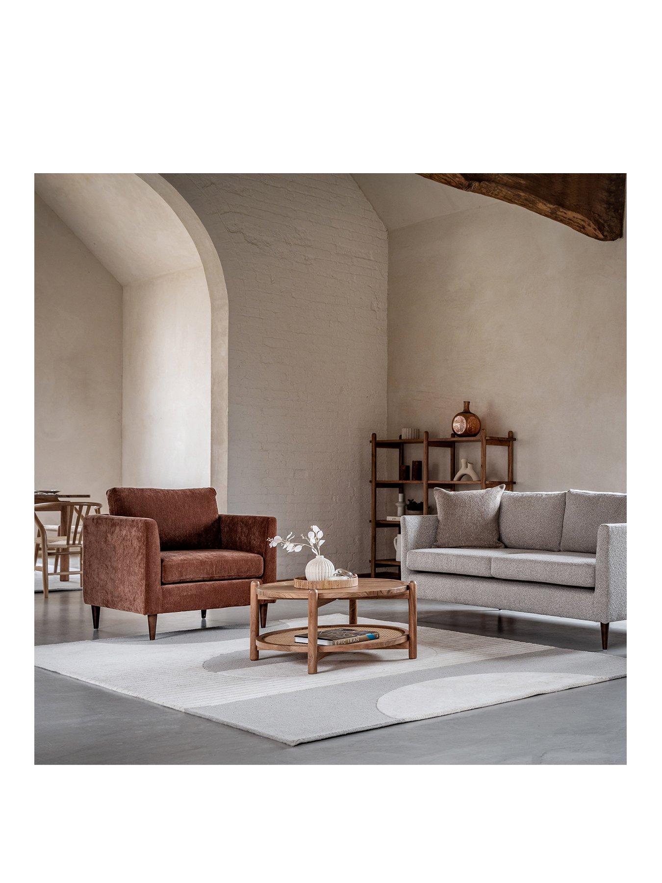 Image 3 of 7 of Gallery Direct Cannes Solid Acacia Wood & Rattan Coffee Table