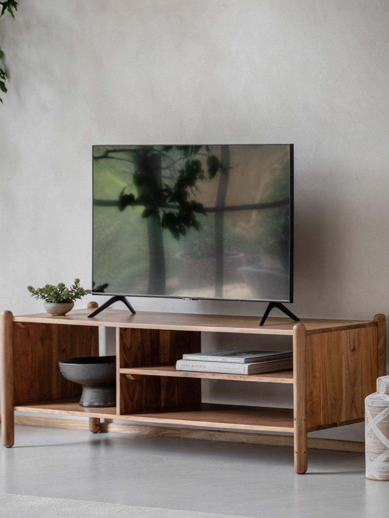 Gallery Direct Cannes Solid Acacia Wood & Rattan Media Unit