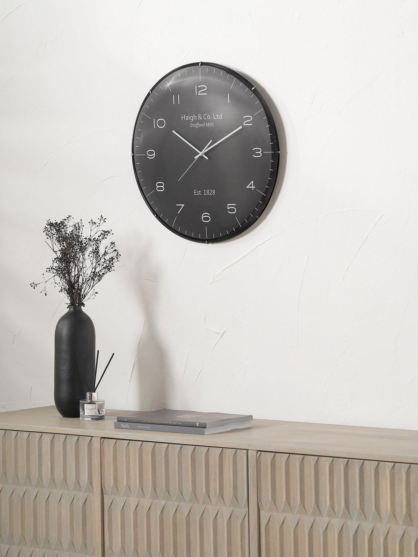 pacific-lifestyle-black-and-silver-dome-glass-wall-clock