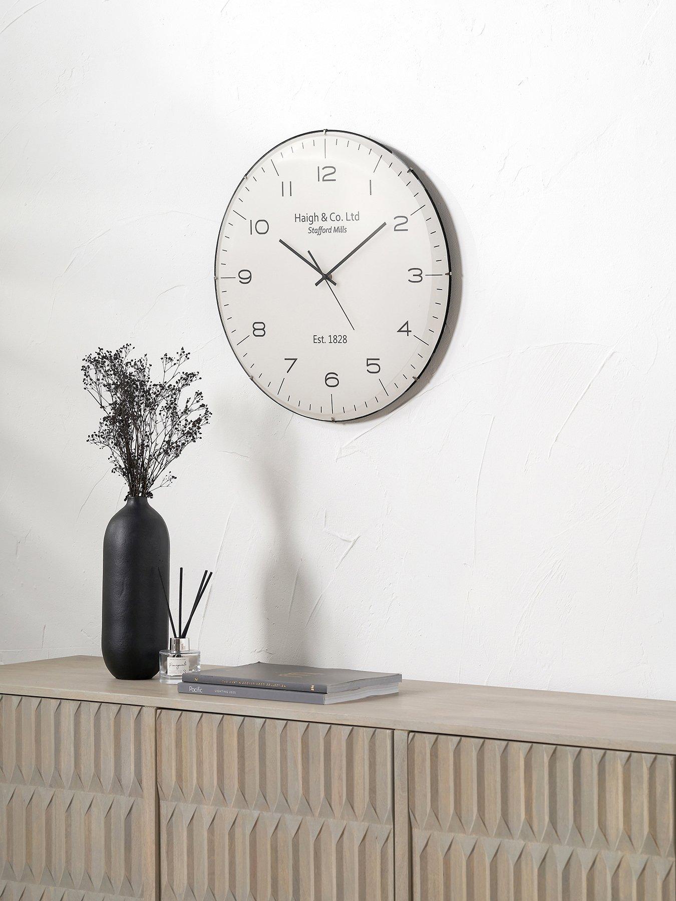 pacific-lifestyle-cream-and-black-dome-glass-wall-clock