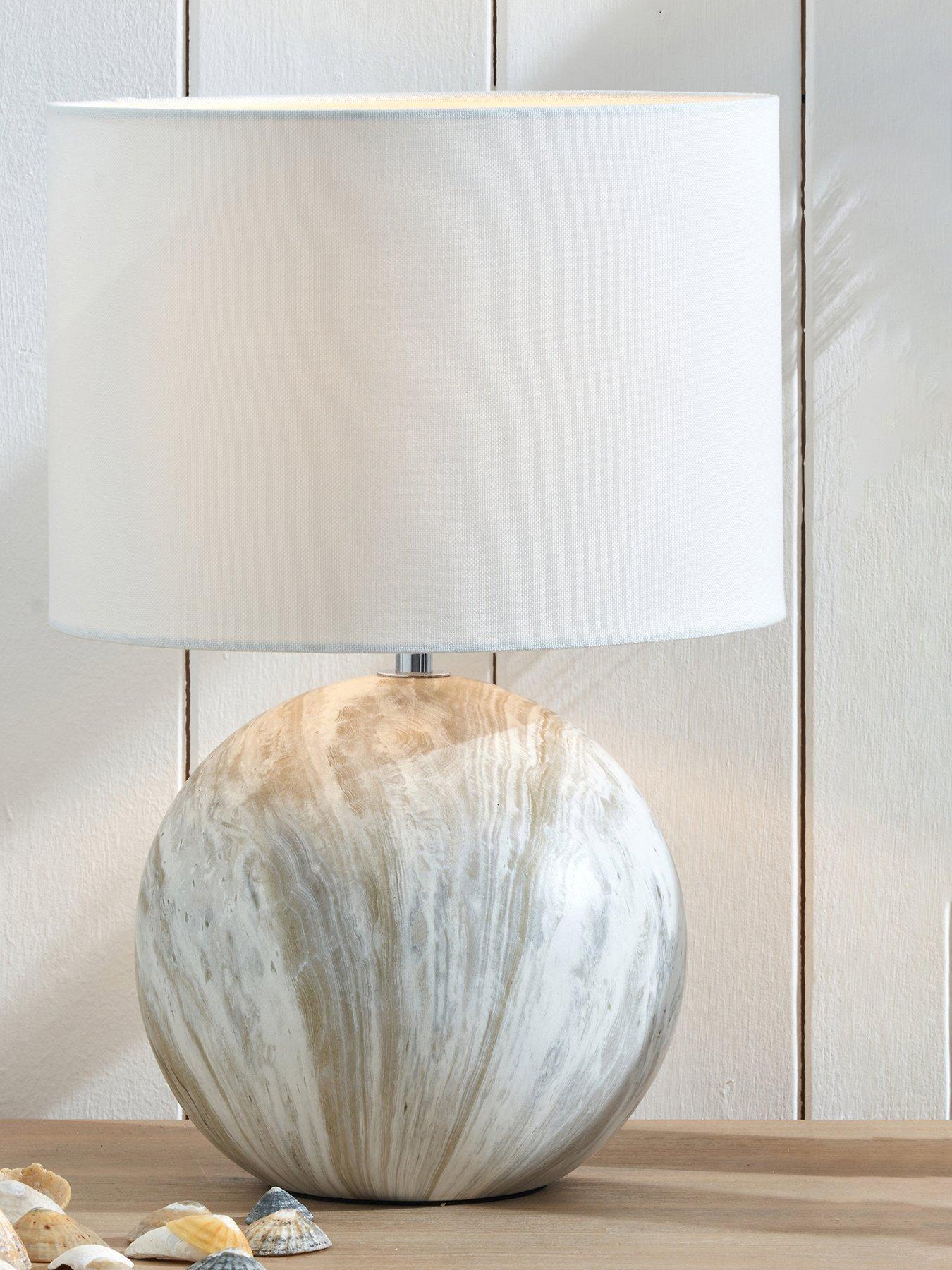 Pacific Lifestyle Viejo Grey Stone Effect Ceramic Table Lamp