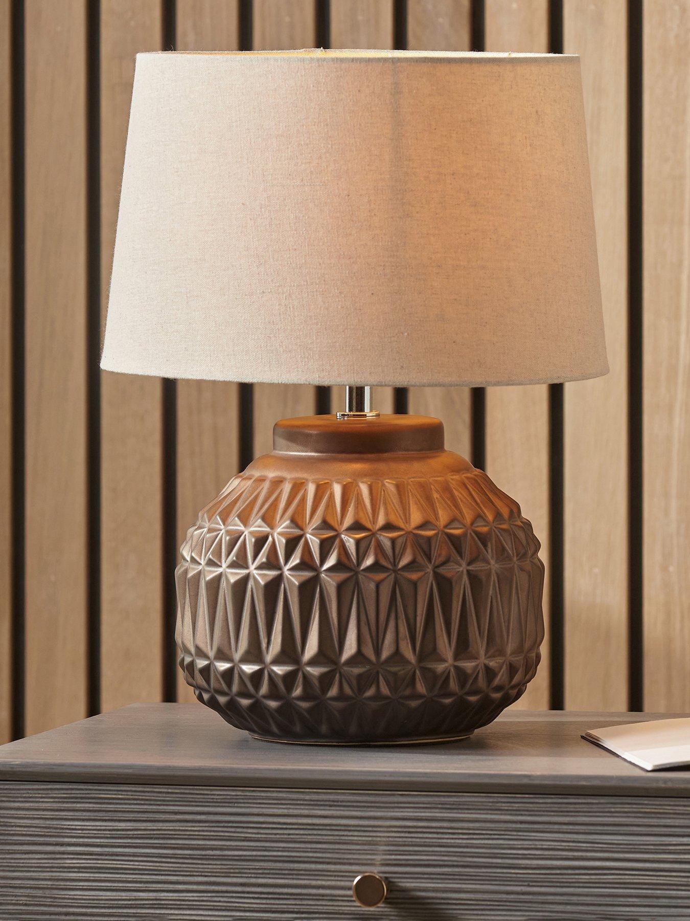 pacific-lifestyle-anneli-bronze-aztec-texture-ceramic-table-lamp
