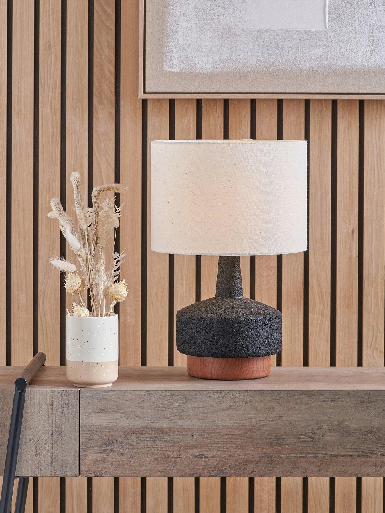 pacific-lifestyle-elio-black-and-wood-effect-textured-ceramic-table-lamp