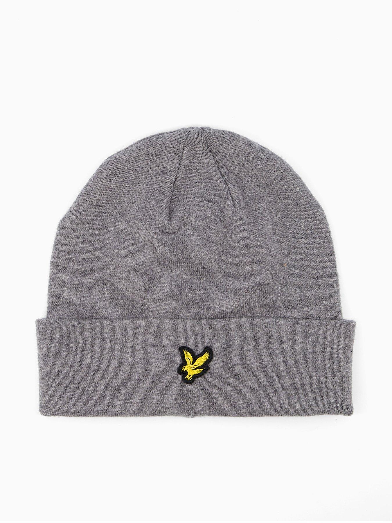 lyle-scott-cotton-merino-beanie-grey