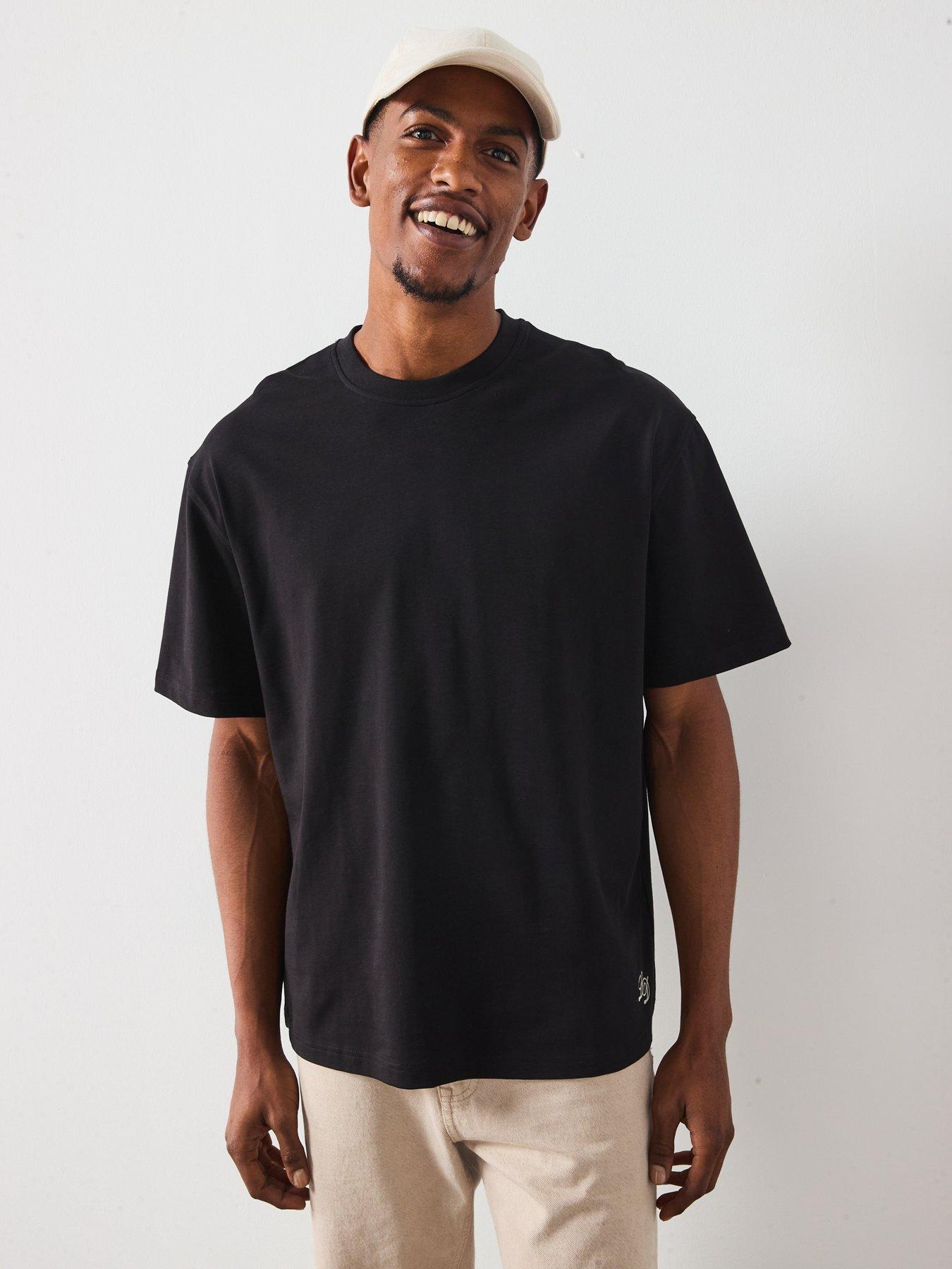 les-deux-danton-large-back-initial-logo-t-shirt-blackstillFront