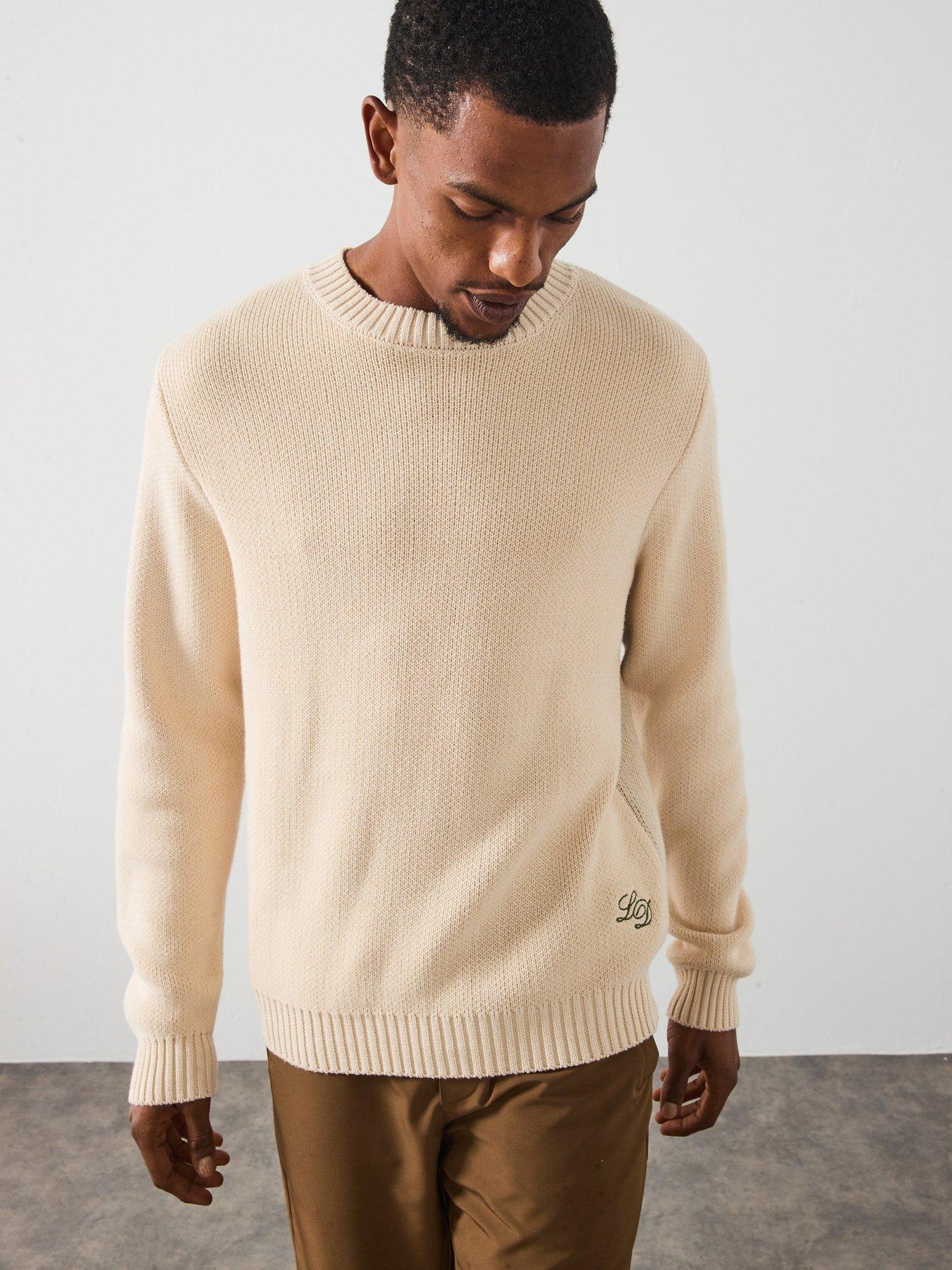 les-deux-danton-large-initial-logo-knitted-jumper-light-beigestillFront