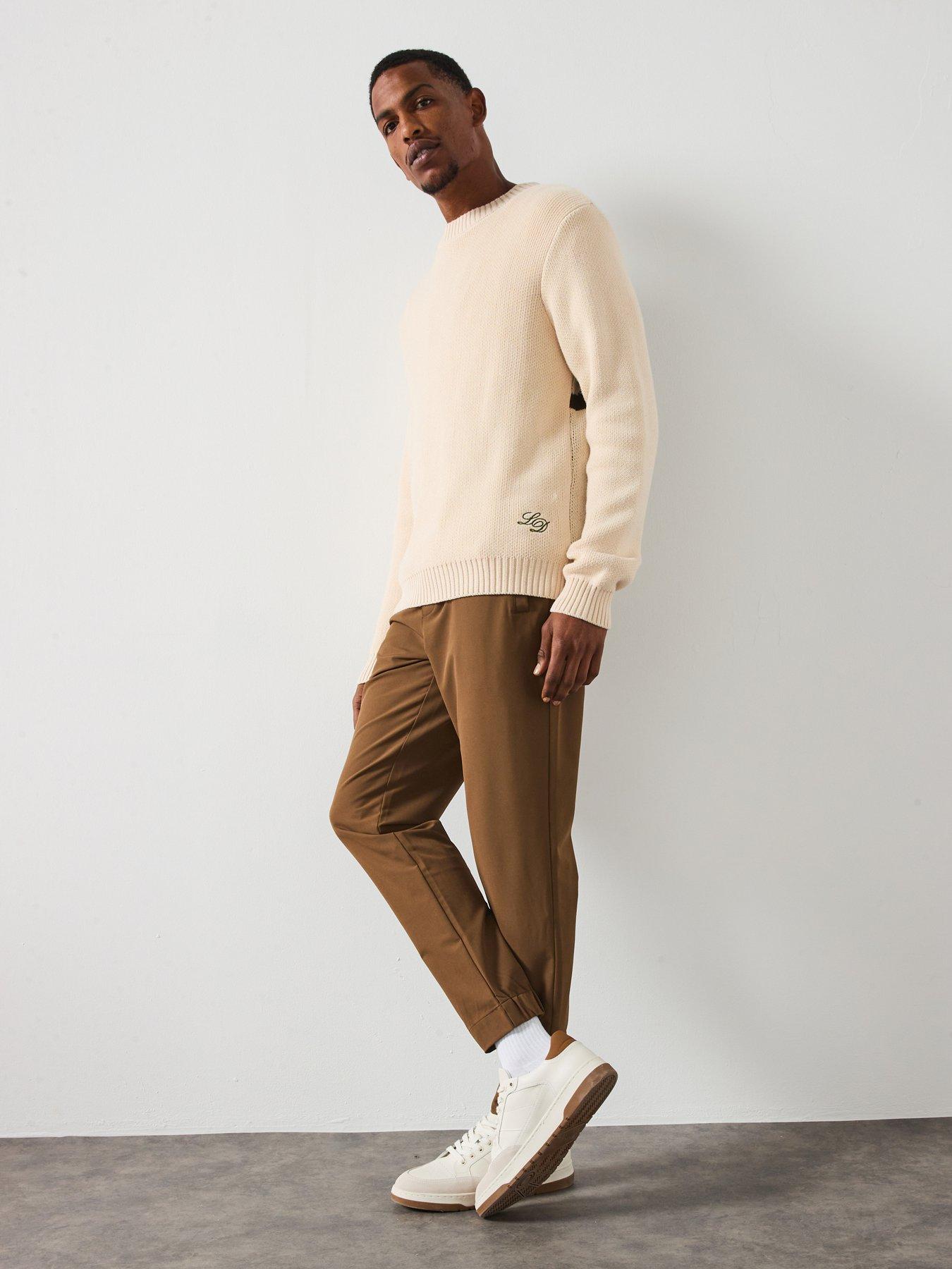 les-deux-danton-large-initial-logo-knitted-jumper-light-beigeback