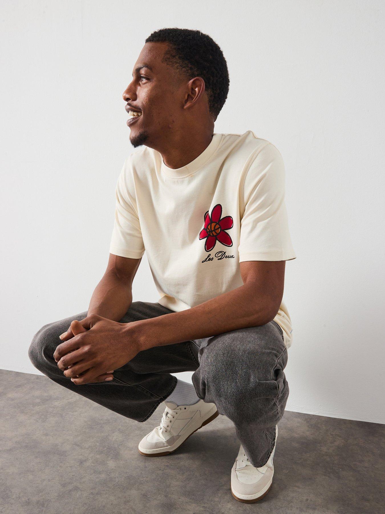 Les Deux Flower Basket Back Graphic T-Shirt - White