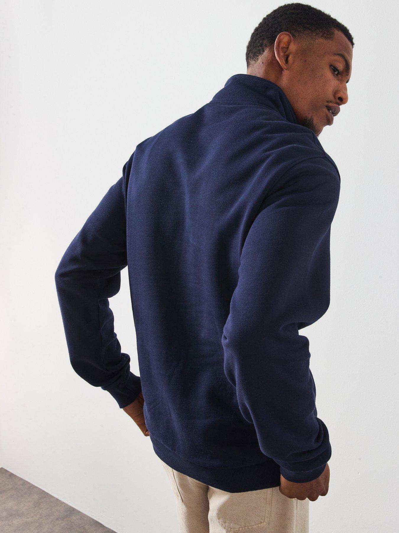 les-deux-crew-half-zip-sweat-navystillFront