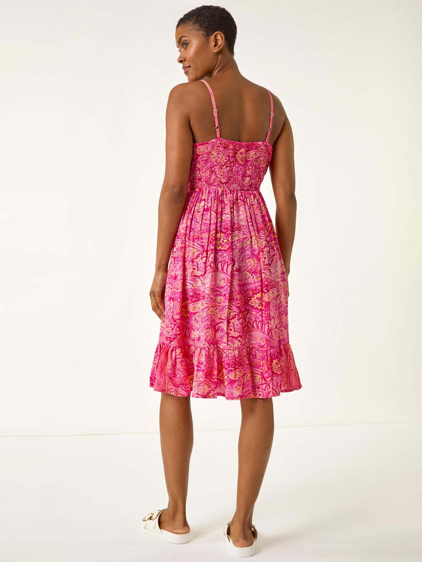 roman-paisley-print-strap-frill-dress-pinkstillFront