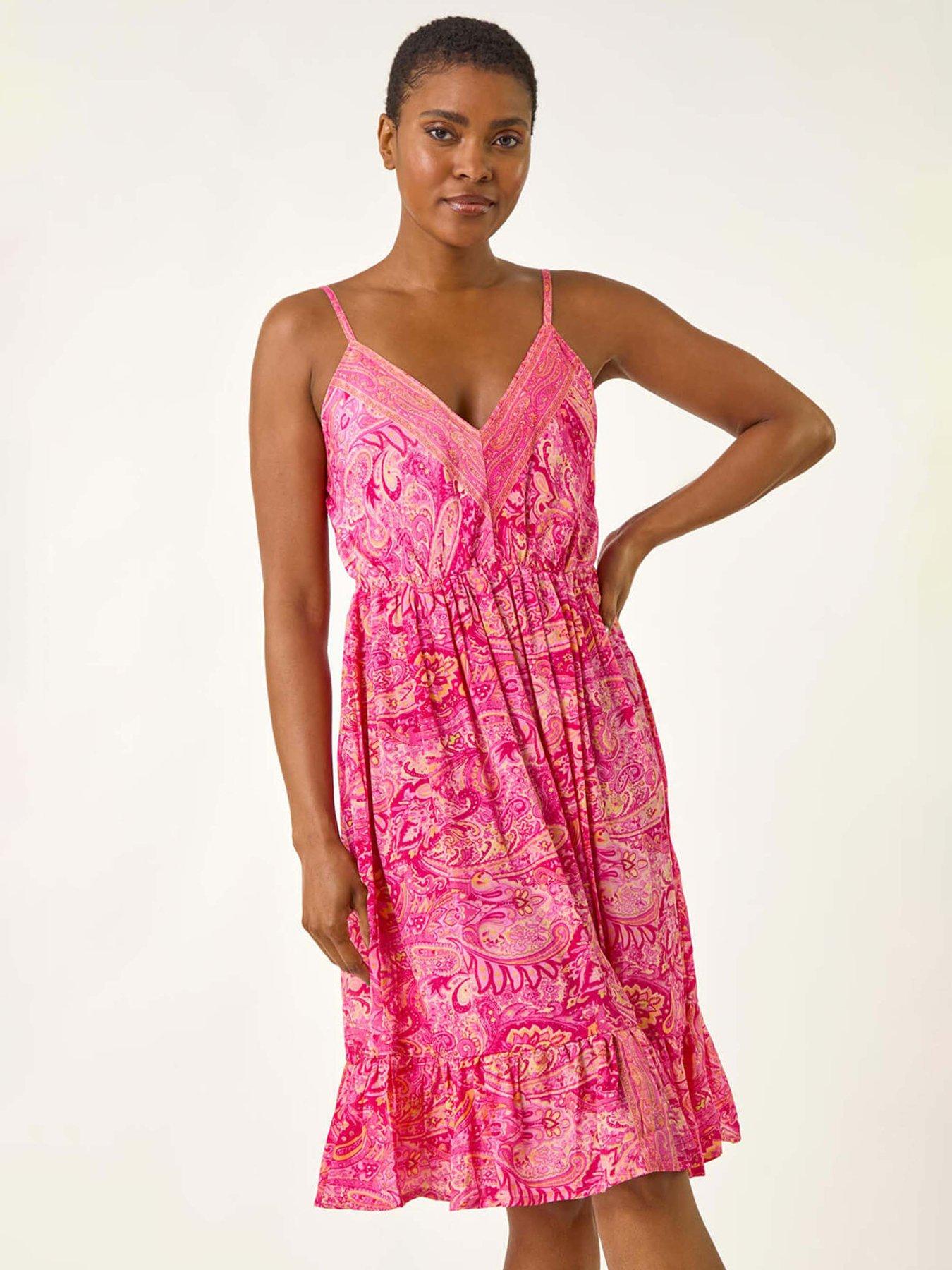 roman-paisley-print-strap-frill-dress-pinkback