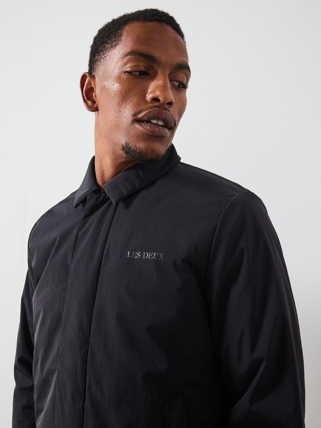 Image 4 of 6 of Les Deux Idris Padded Coach Jacket - Black