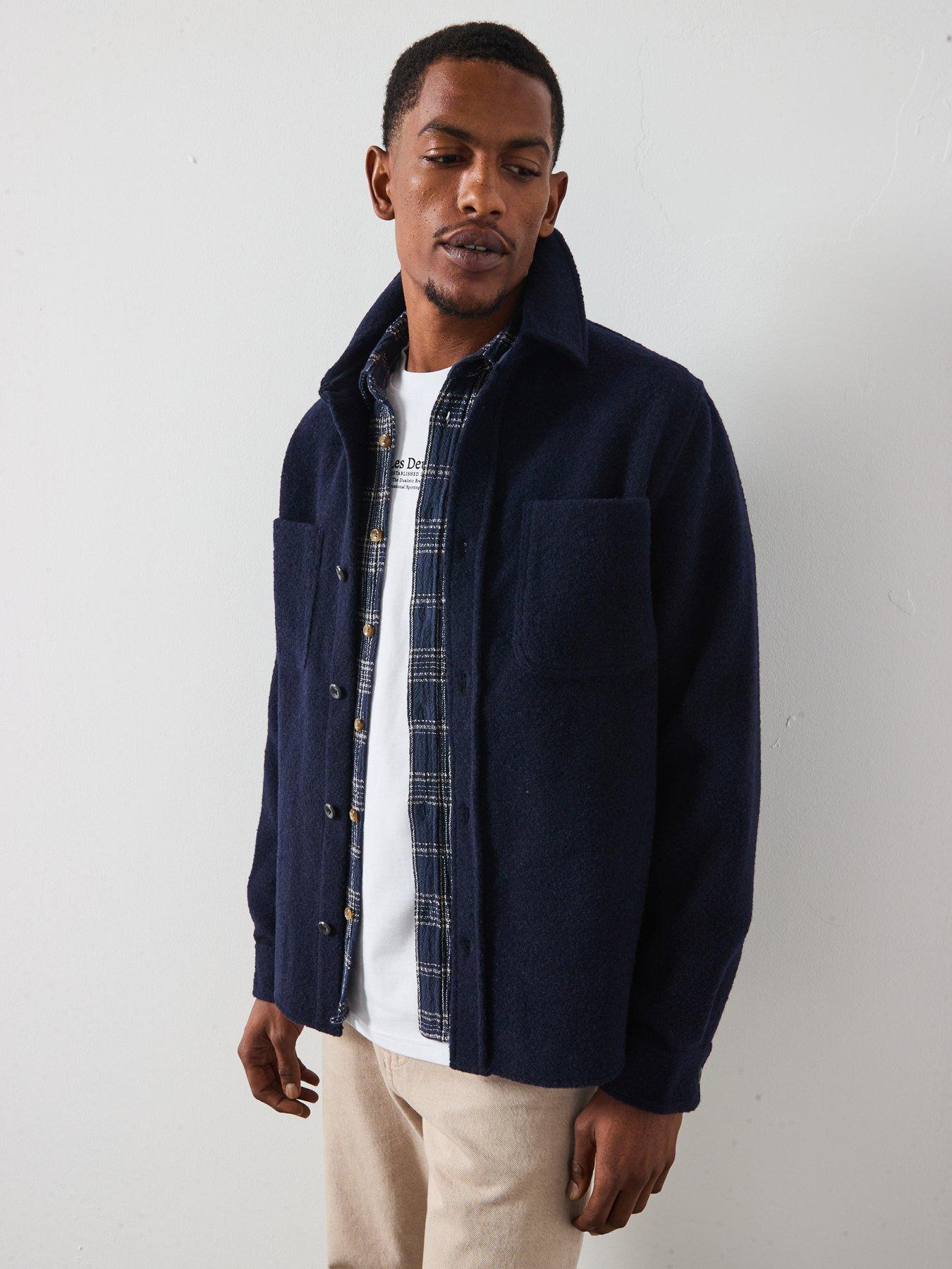 Les Deux Lennon Boucle Overshirt - Navy