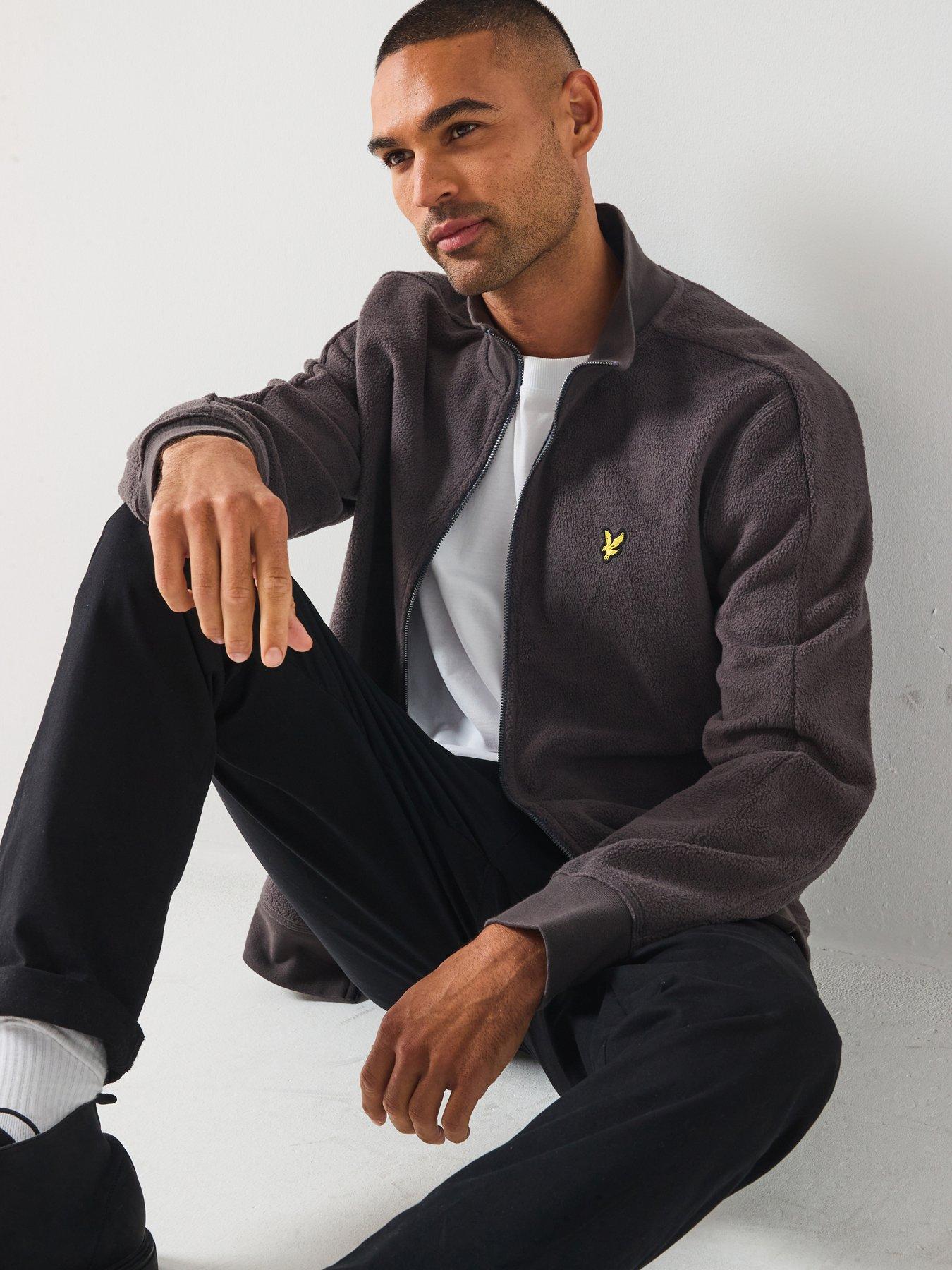 Image 1 of 6 of Lyle & Scott Polar Fleece Track Jacket- Grey