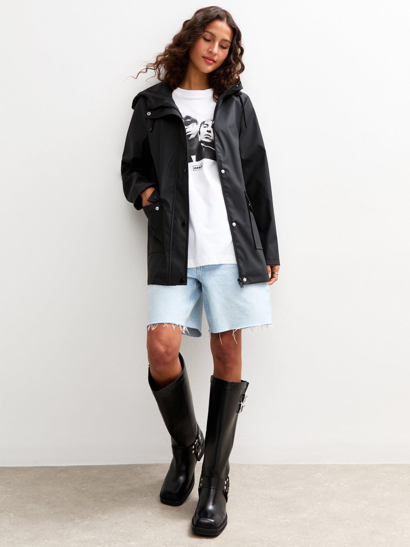 new-look-black-water-resistant-drawstring-hood-rain-anorakdetail