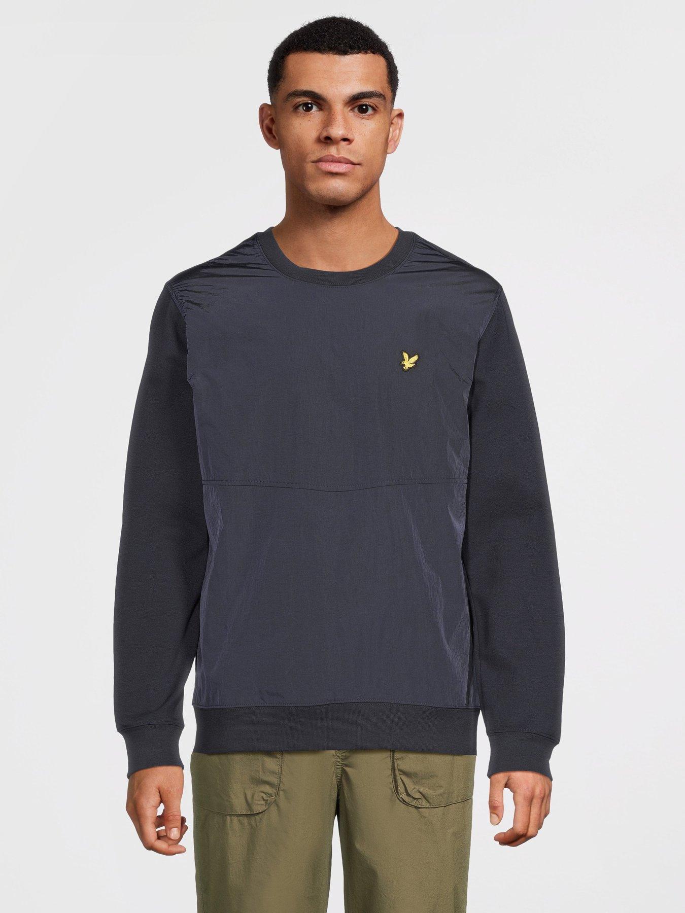 lyle-scott-half-raglan-hybrid-sweatshirt--navy