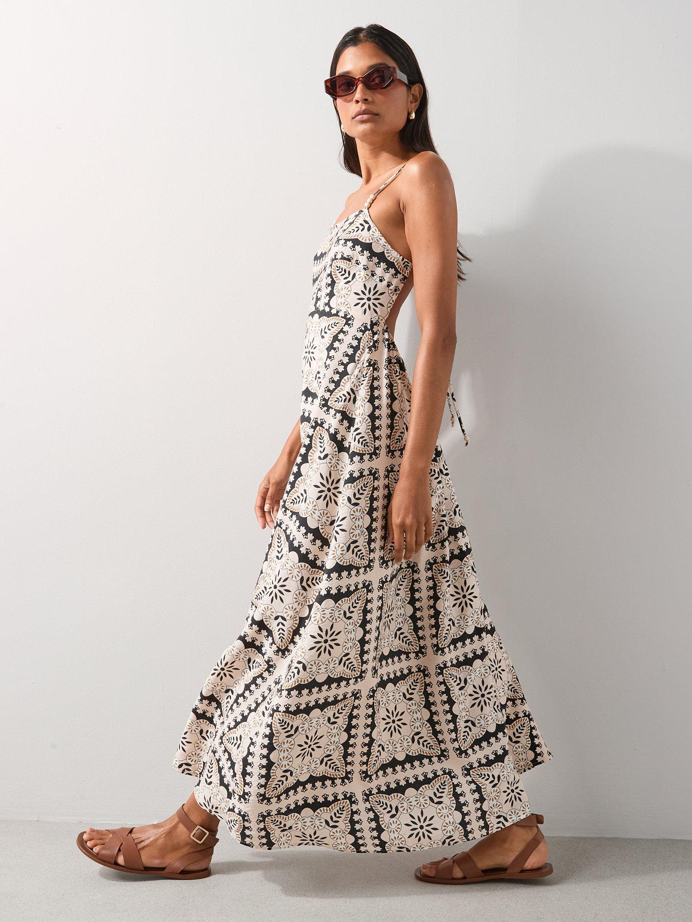 the-very-collection-tile-print-strappy-maxi-beach-dressfront