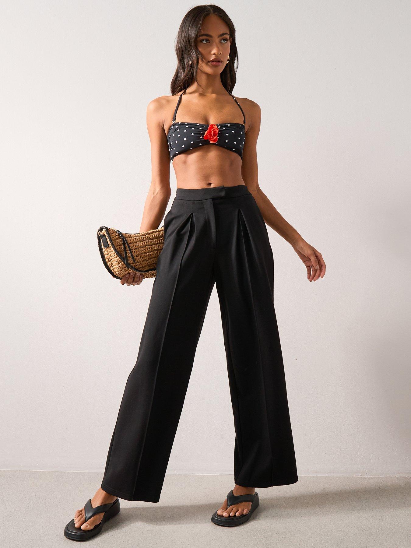 the-very-collection-polka-dot-floral-bikini-top-blackback