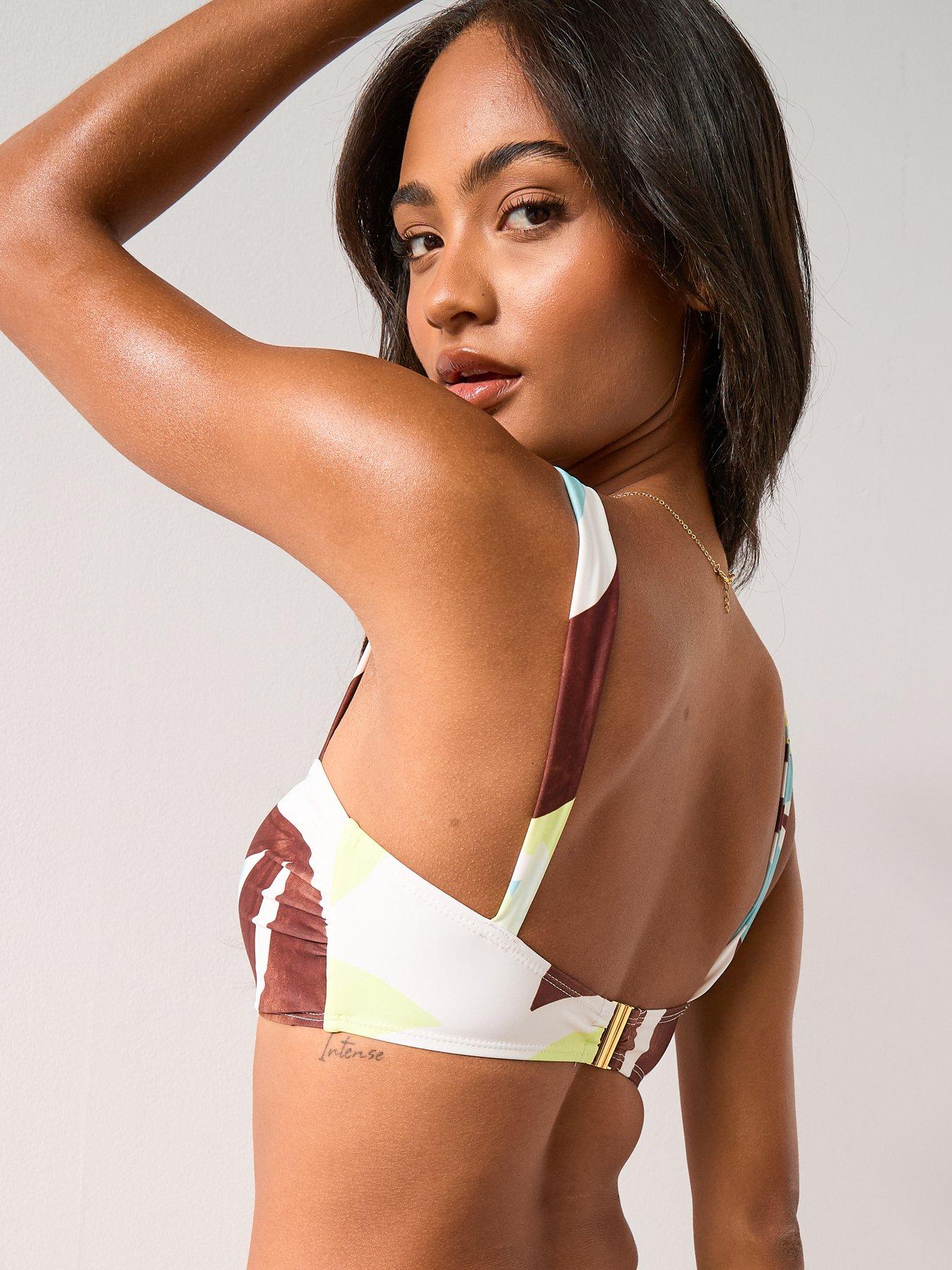 Image 2 of 7 of The Very Collection Floral Print Bikini Top