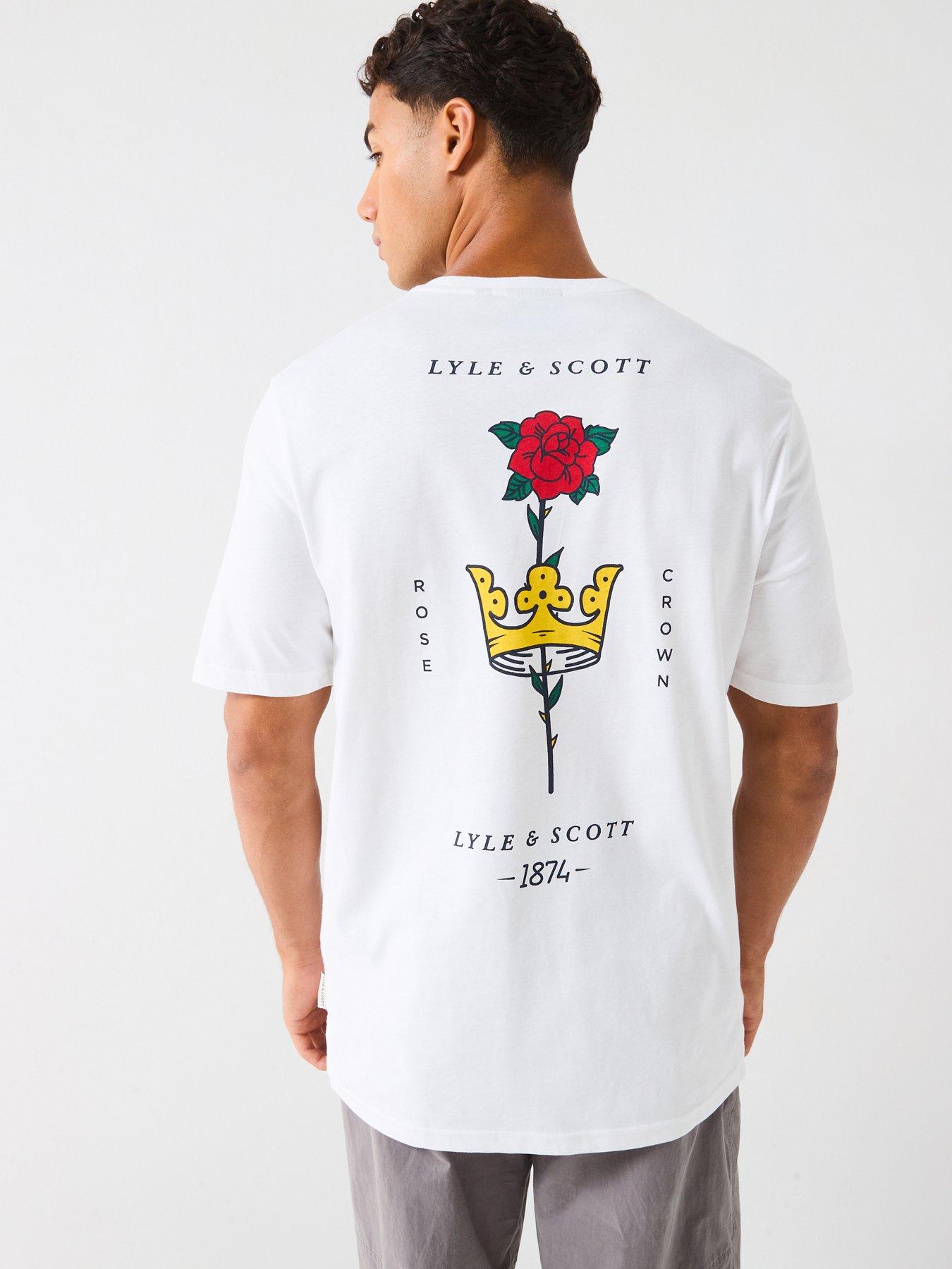 Lyle & Scott Rose And Crown Graphic Relaxed Fit T-Shirt- White
