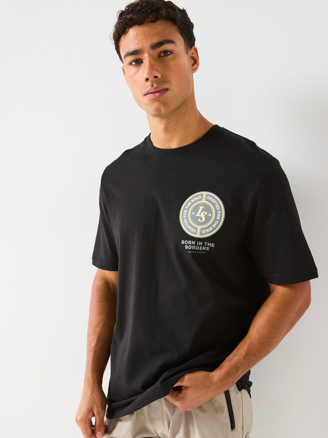 Image 2 of 4 of Lyle & Scott Born In The Borders Graphic T-Shirt- Black