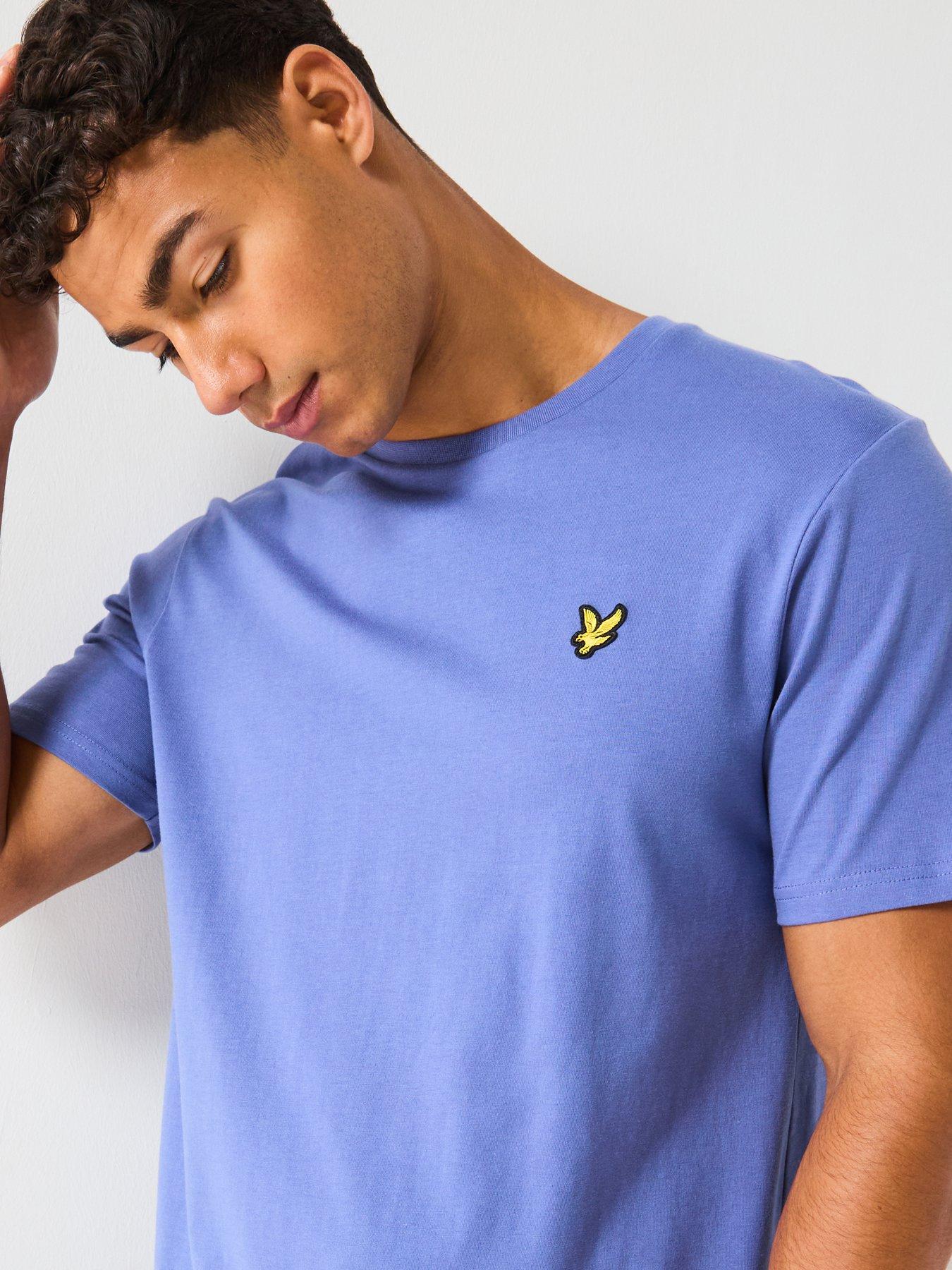 lyle-scott-plain-t-shirt-blueoutfit