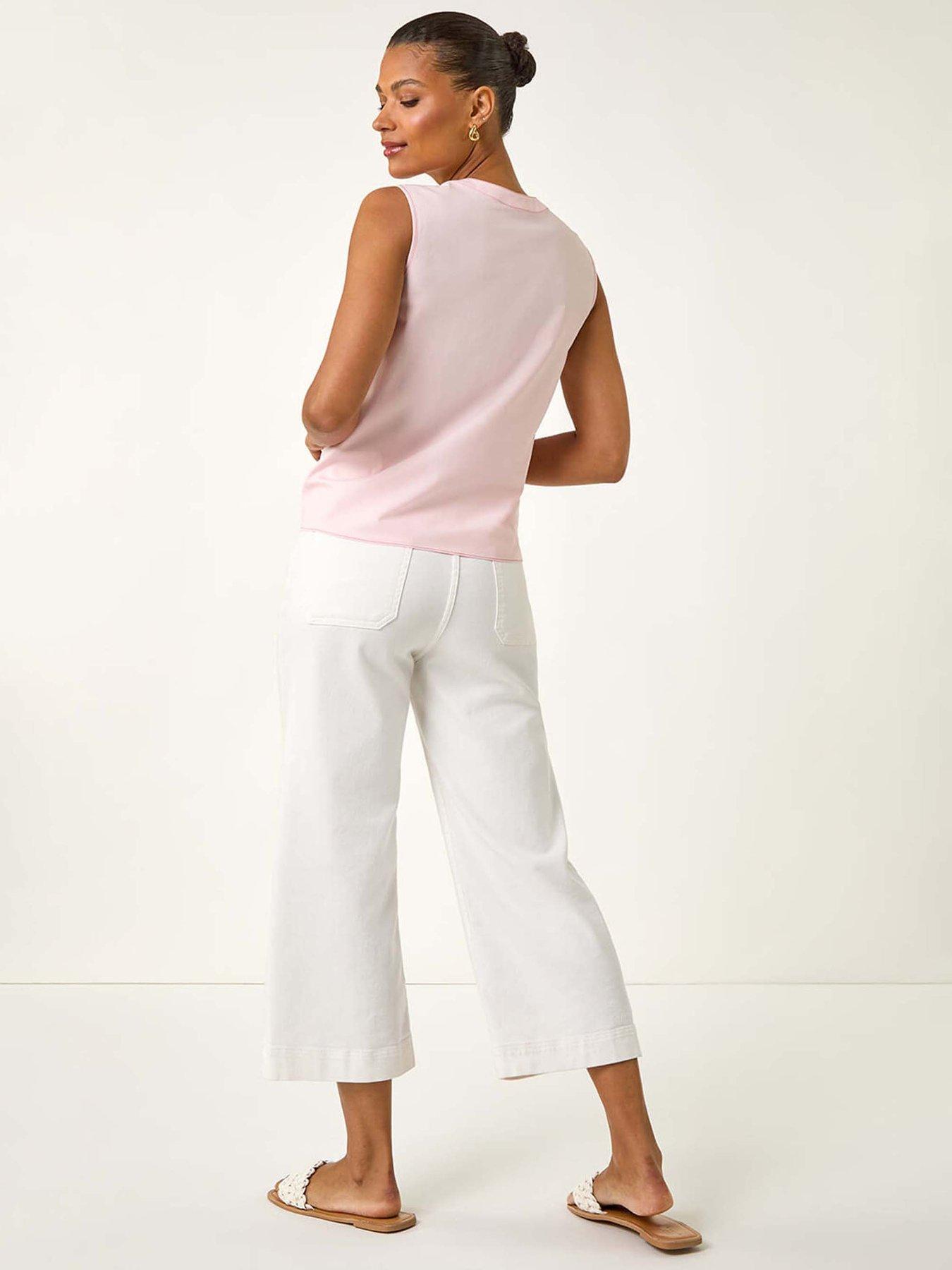 roman-contrast-v-neck-tie-front-blouse-pinkstillFront
