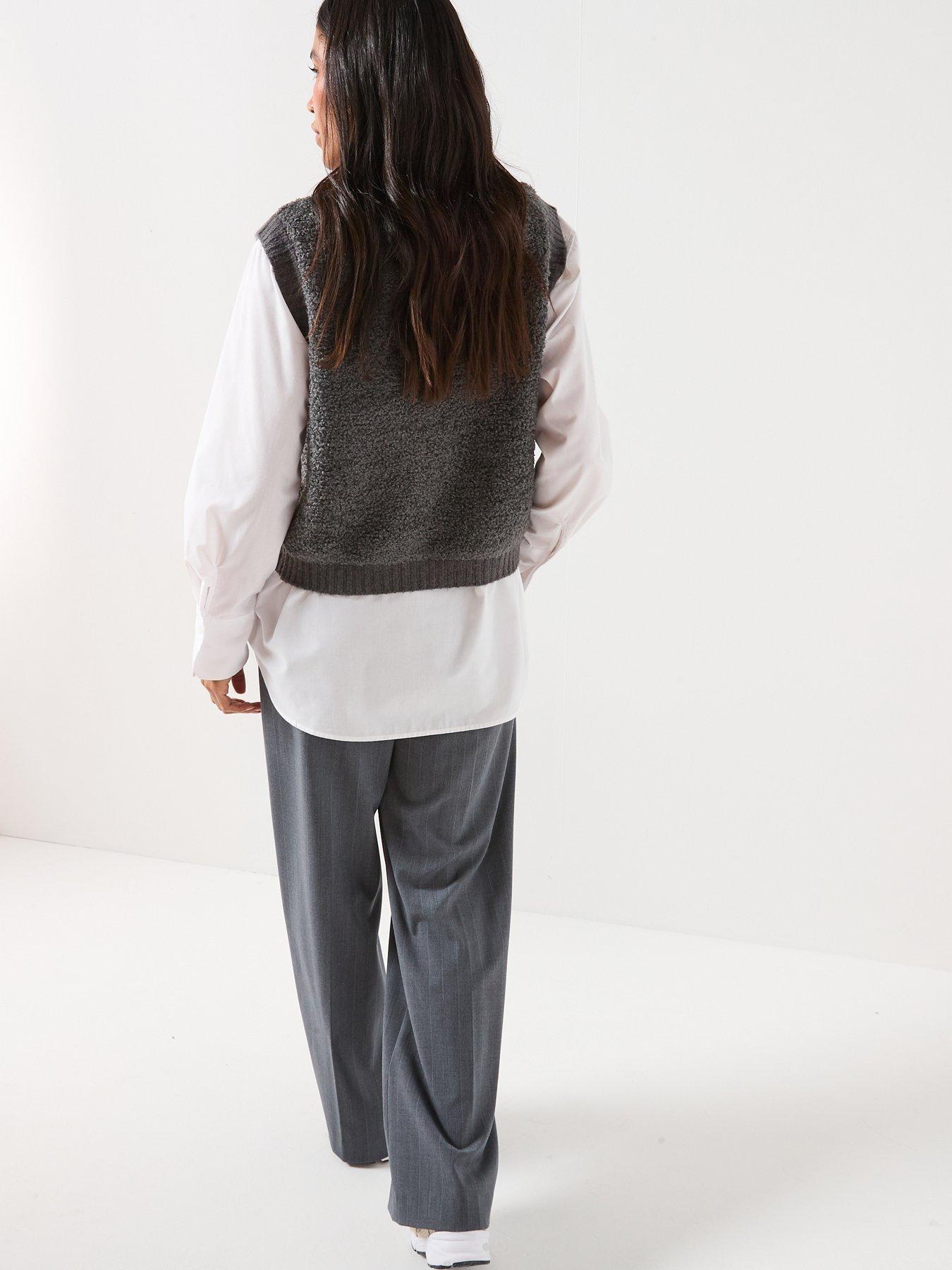 jdy-sleeveless-button-boucle-knit-vest-greydetail