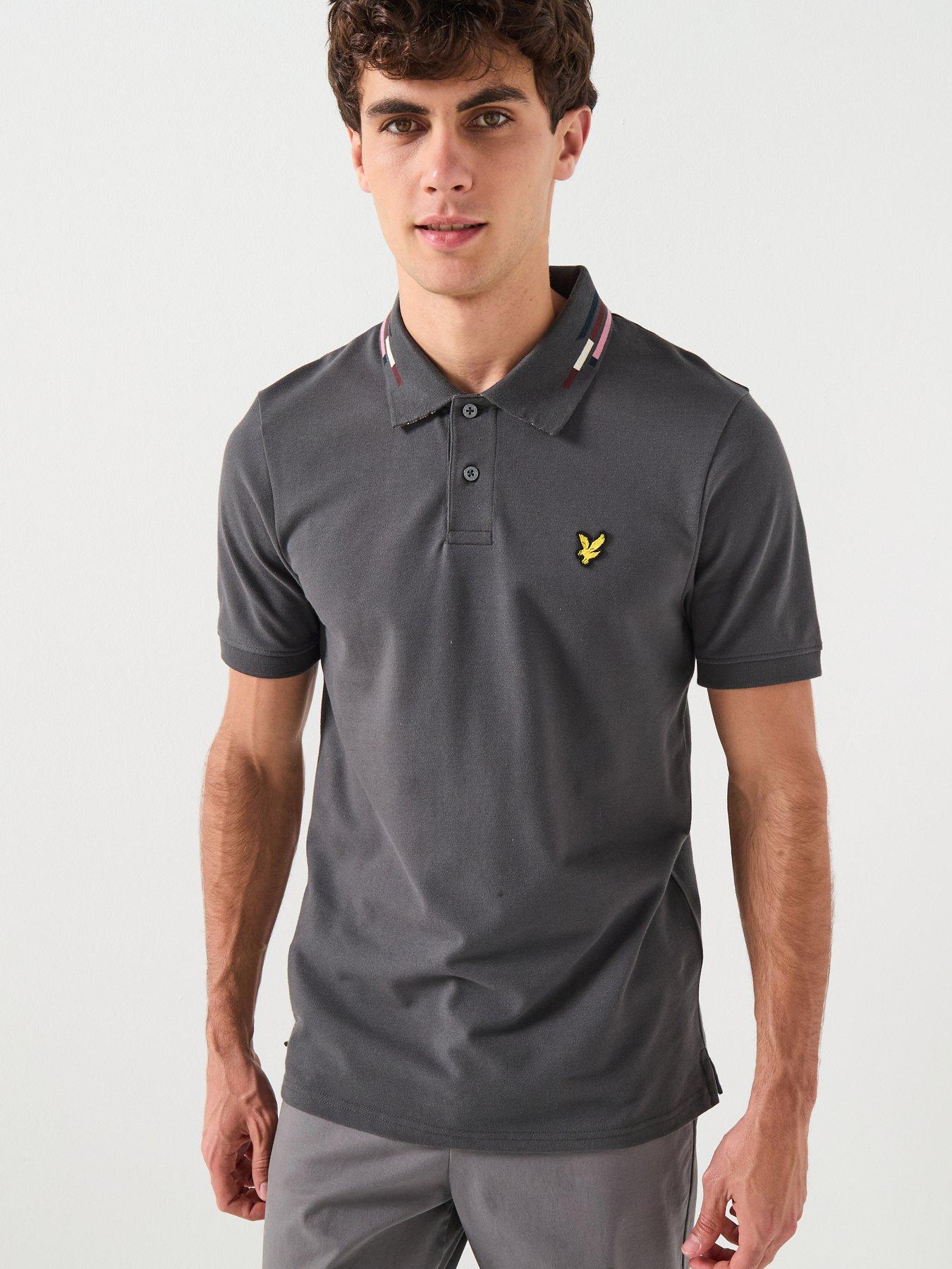 lyle-scott-striped-tipped-polo-shirt-blackfront