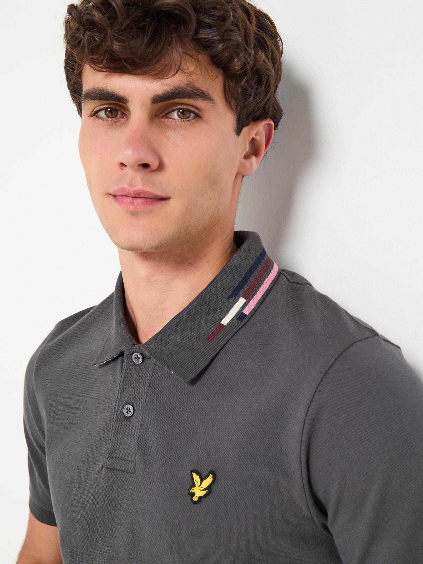 lyle-scott-striped-tipped-polo-shirt-blackdetail