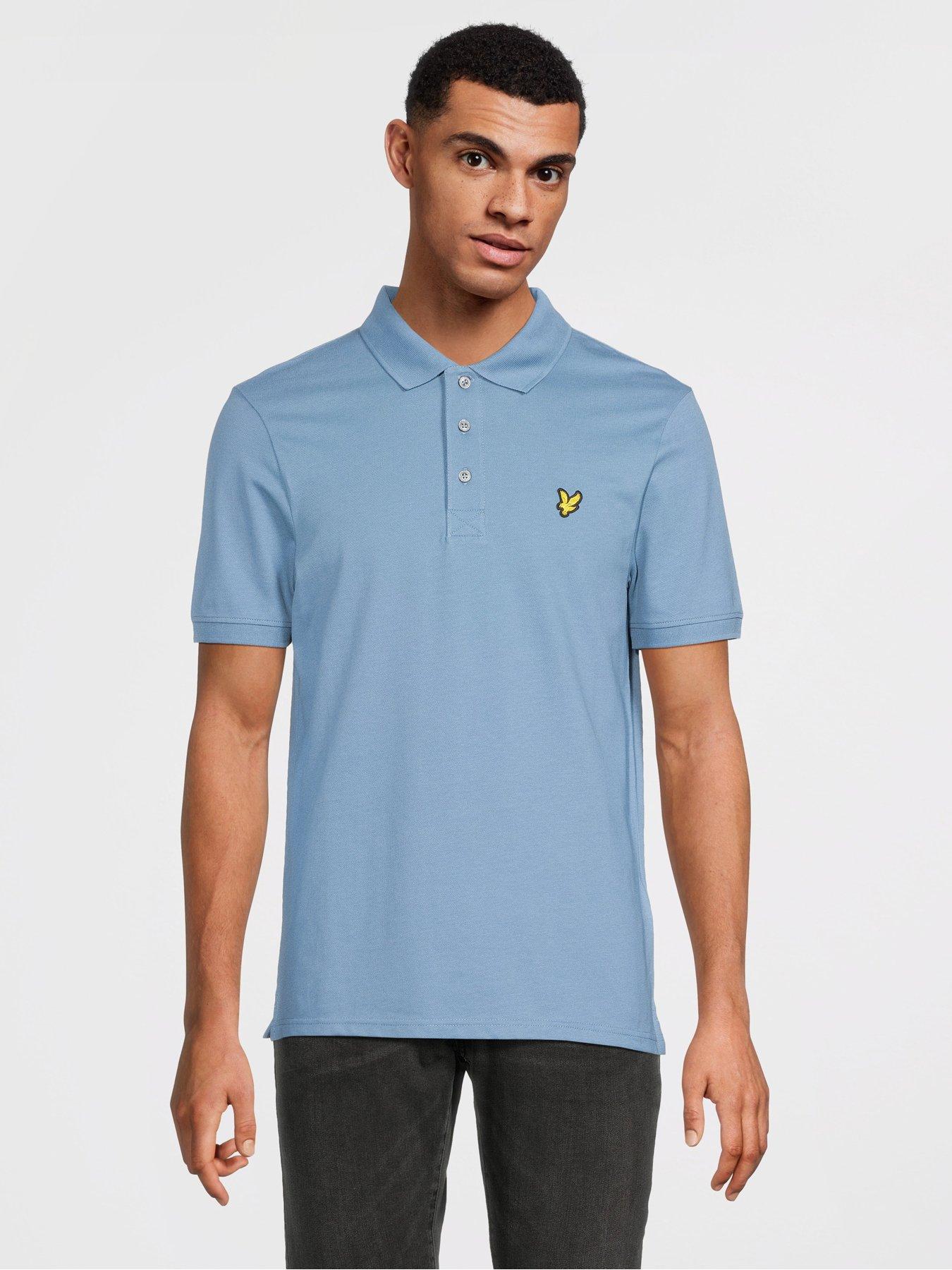lyle-scott-plain-polo-shirt--bluefront