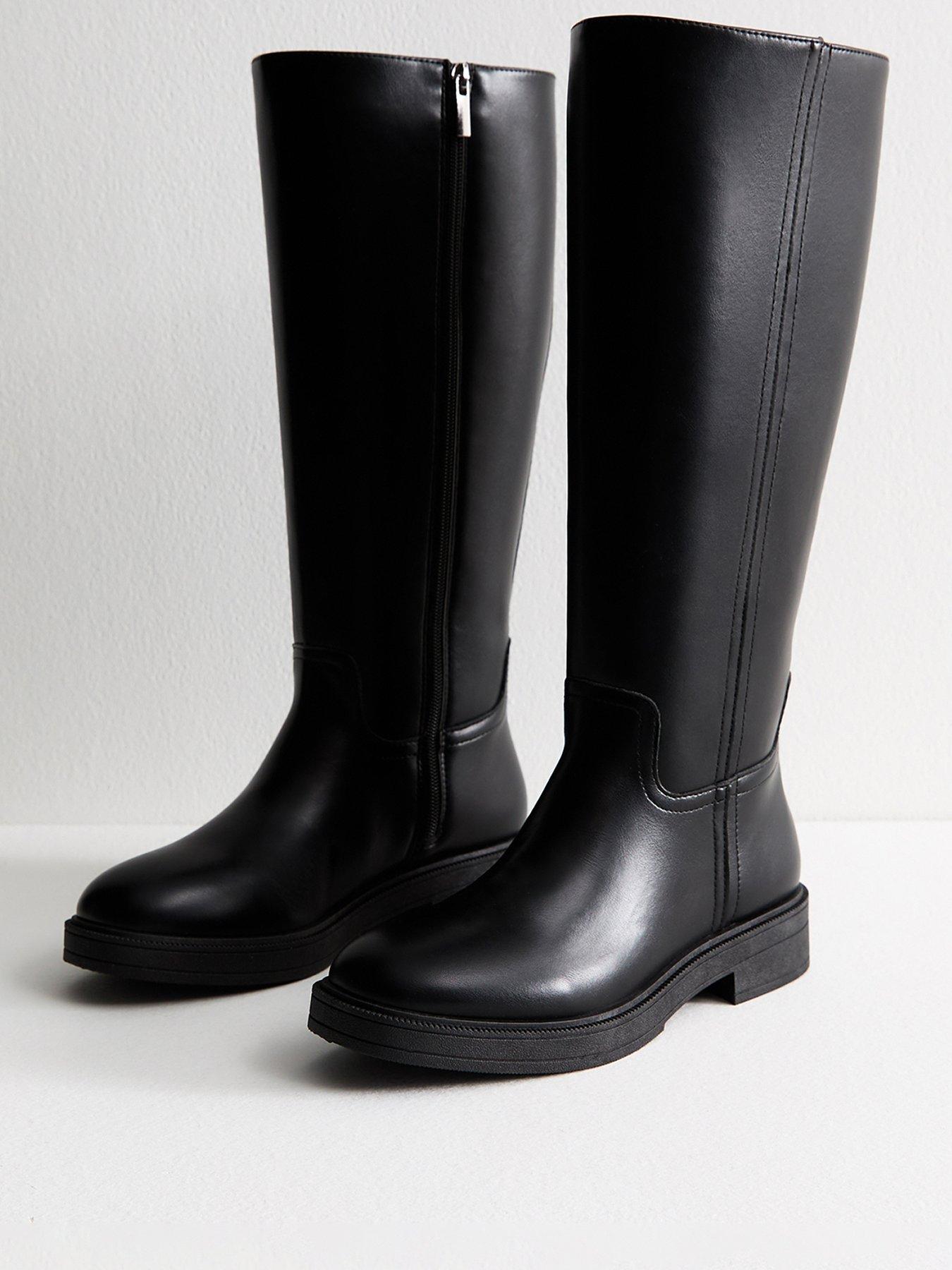 new-look-black-faux-leather-knee-high-riding-bootsstillFront