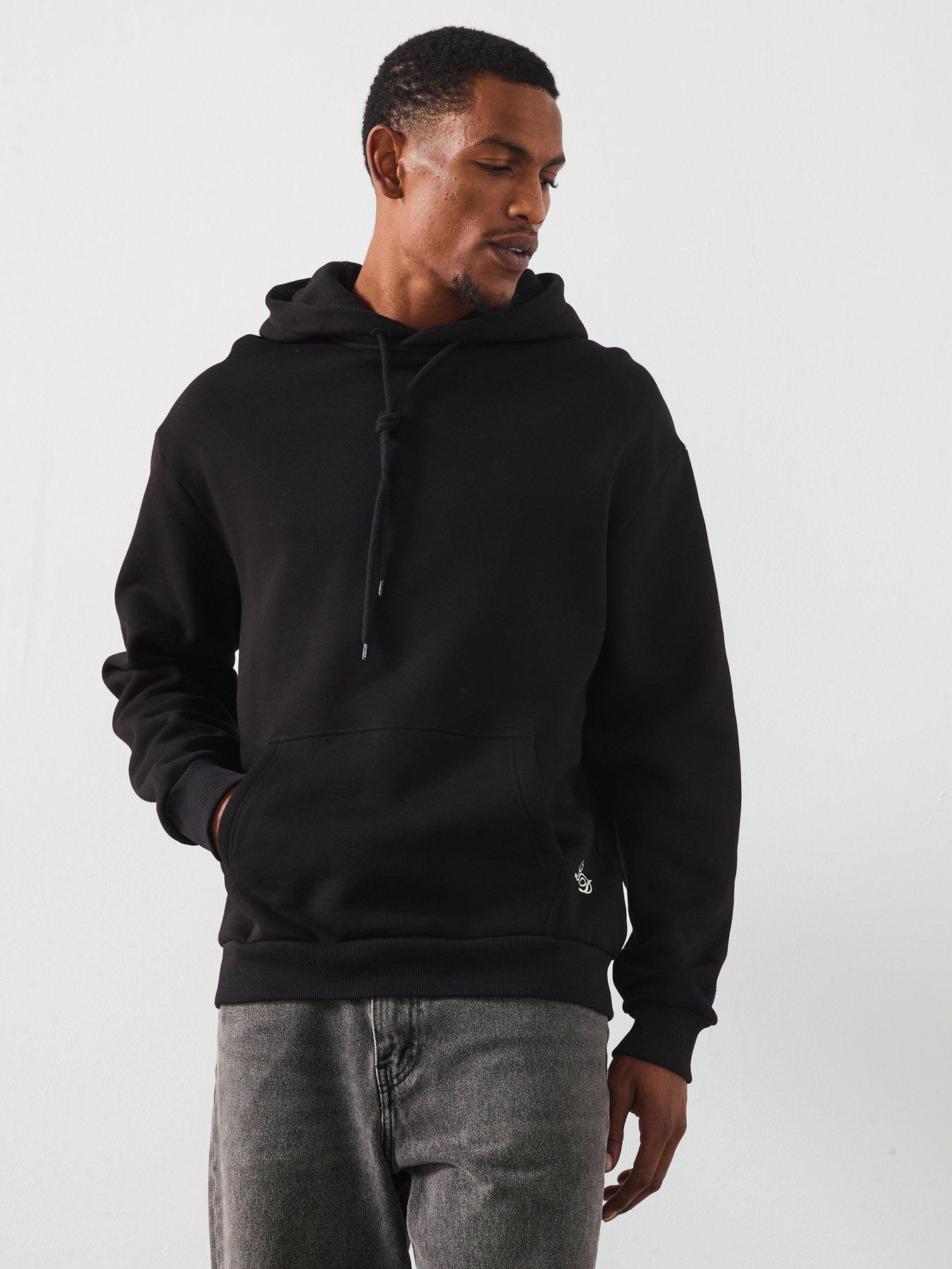 les-deux-danton-large-back-initial-overhead-hoodie-blackstillFront