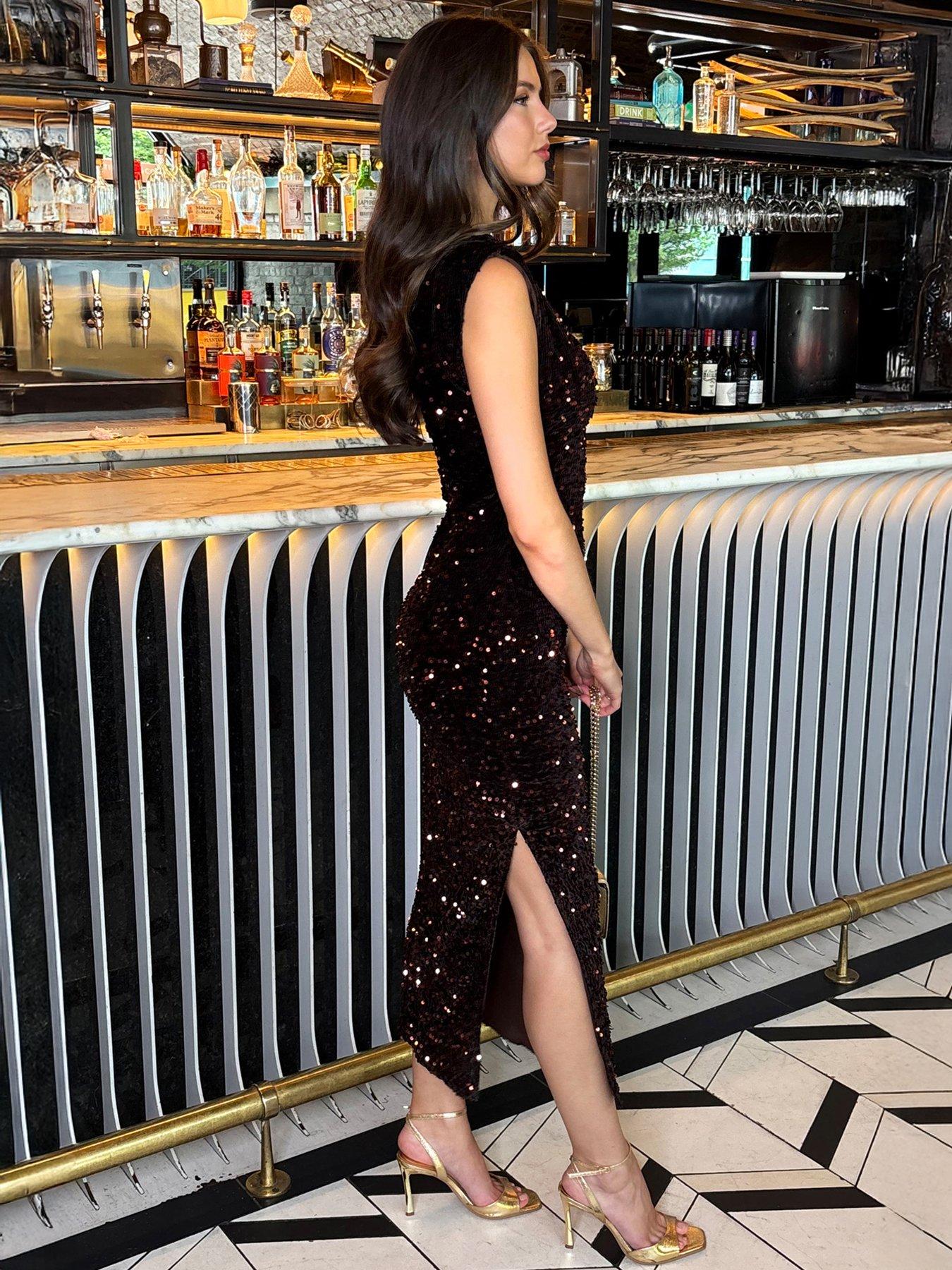 ax-paris-velvet-sequin-round-neck-midi-dress-brownback