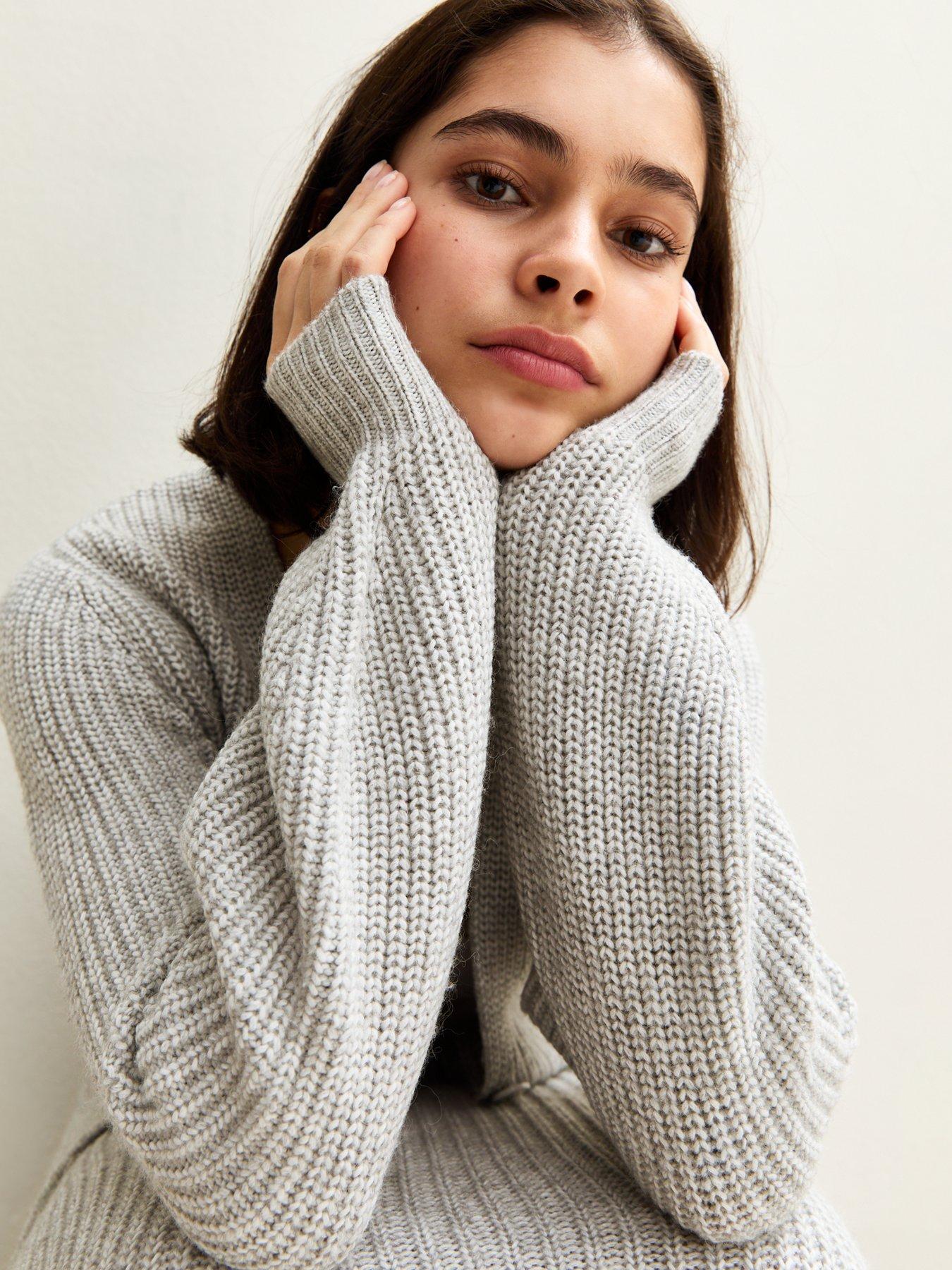 new-look-grey-ribbed-knit-single-button-cardigan-greyoutfit