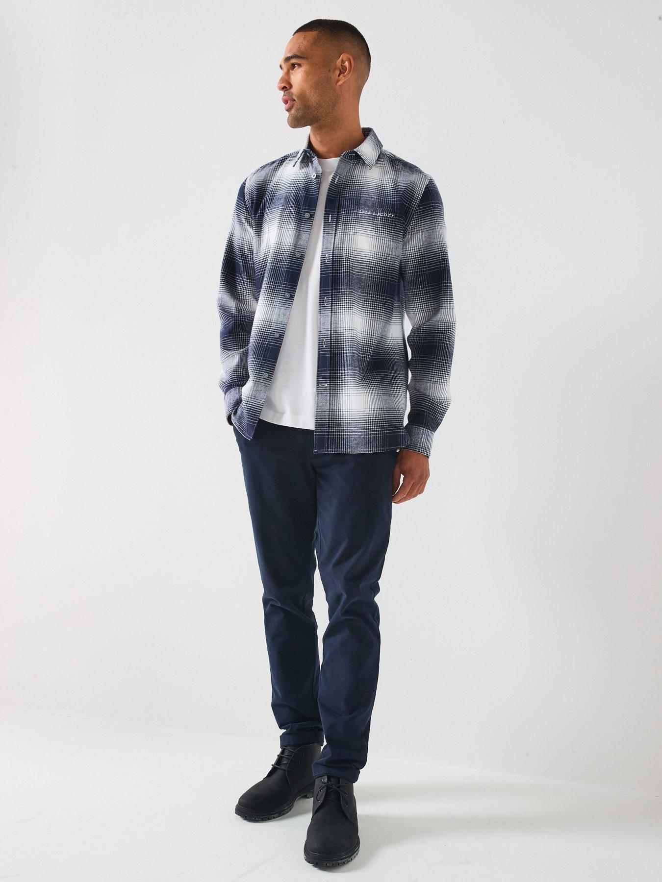 lyle-scott-ombre-check-flannel-shirt-dark-blueback