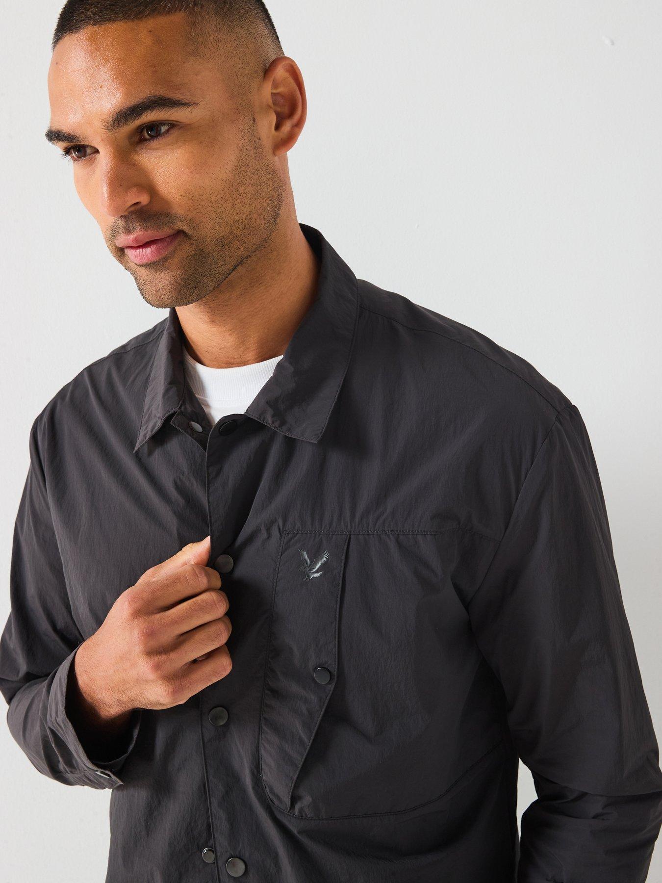 lyle-scott-crinkle-nylon-overshirt--blackoutfit