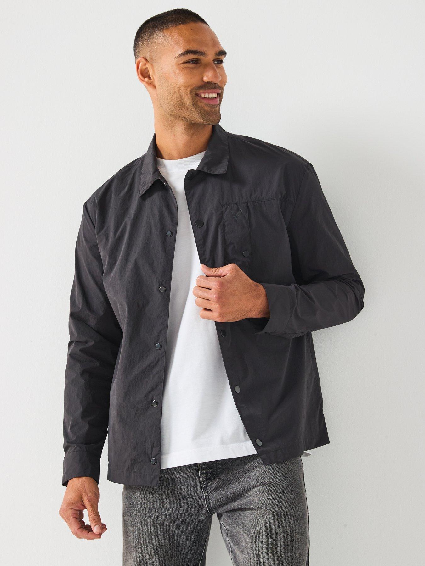 lyle-scott-crinkle-nylon-overshirt--blackdetail