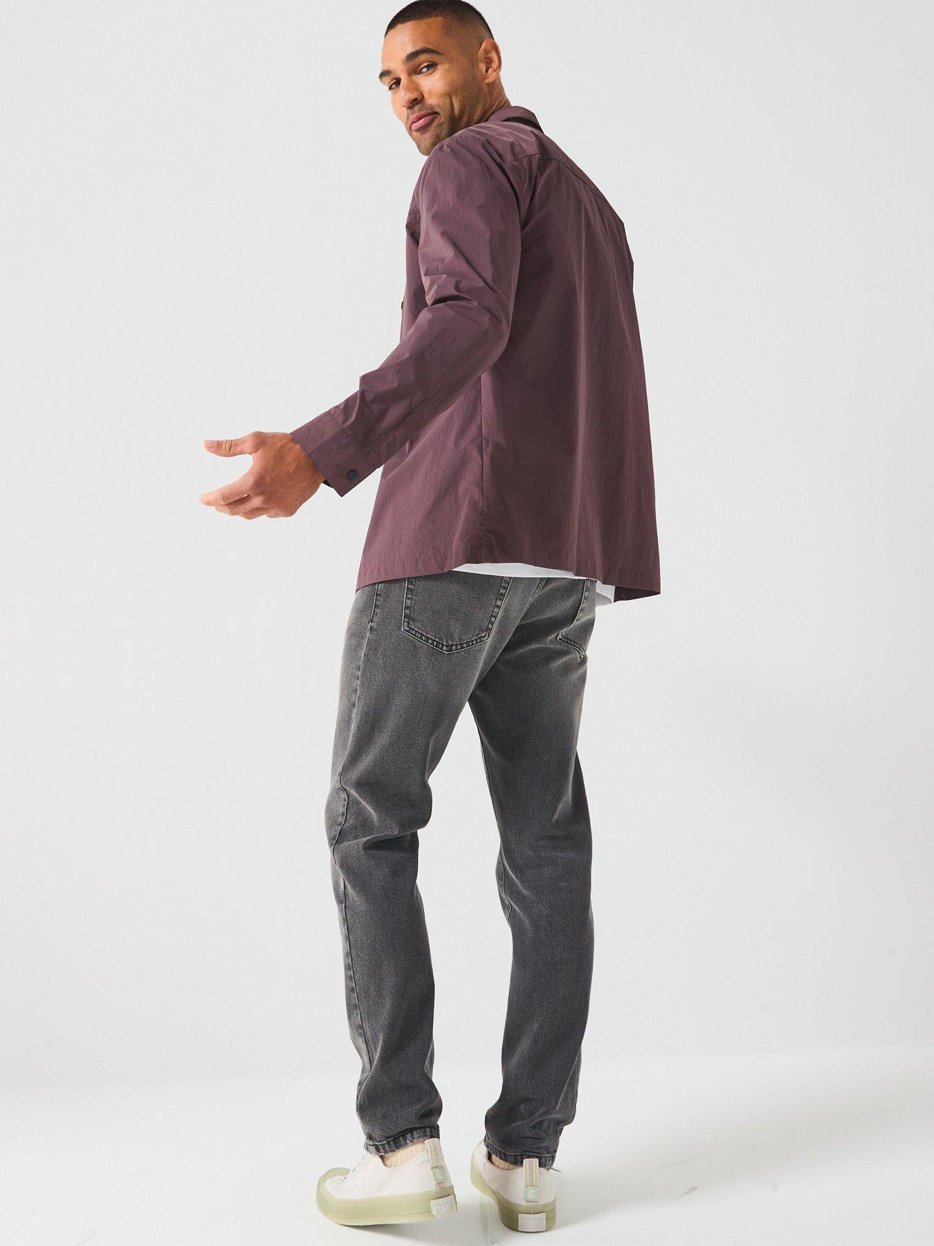 lyle-scott-crinkle-nylon-overshirt--brownstillFront