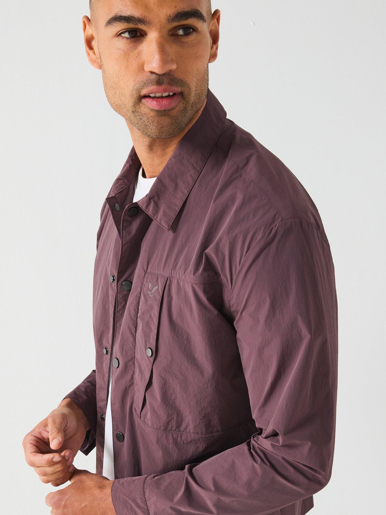lyle-scott-crinkle-nylon-overshirt--brownoutfit