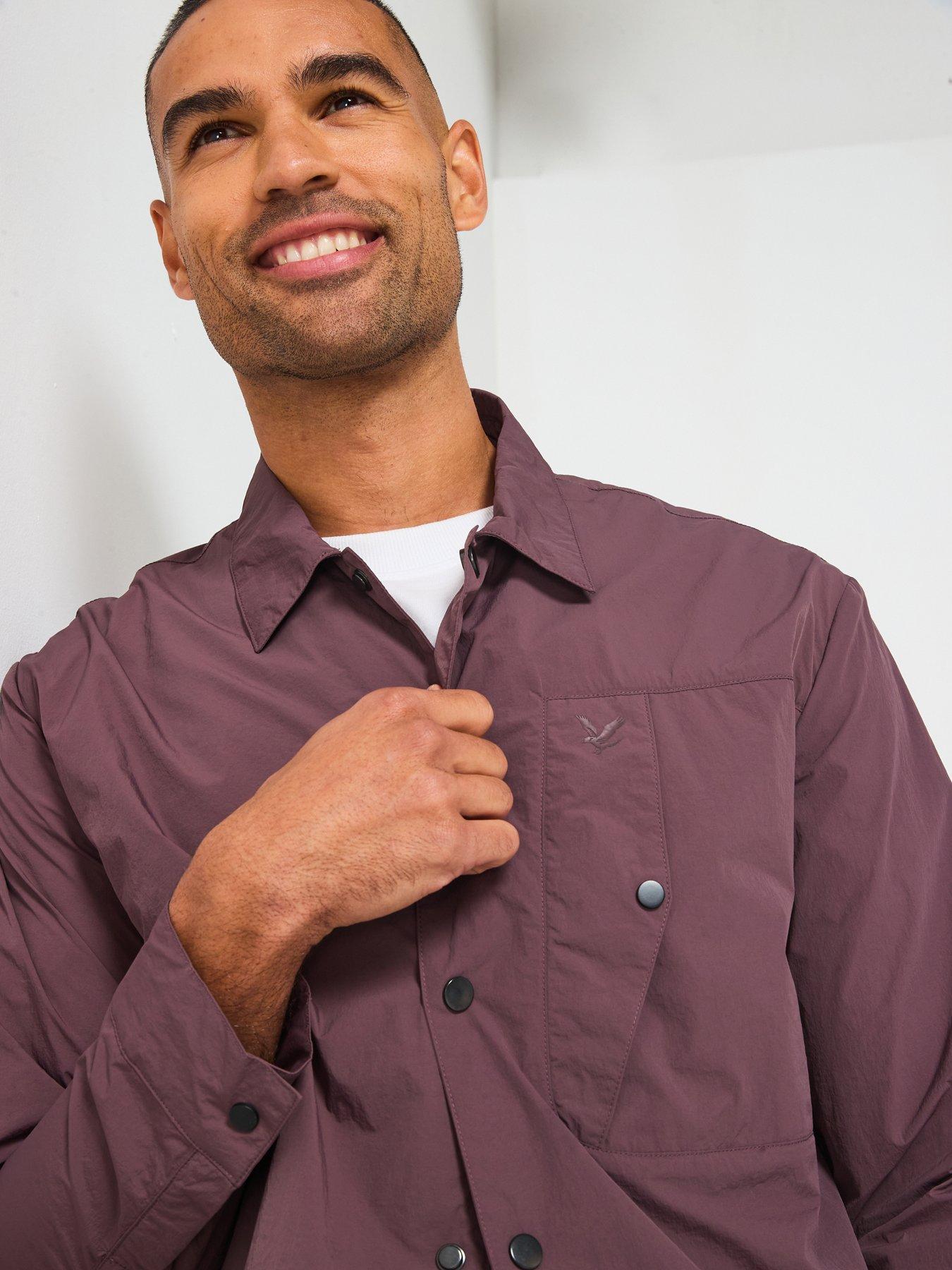 lyle-scott-crinkle-nylon-overshirt--browndetail