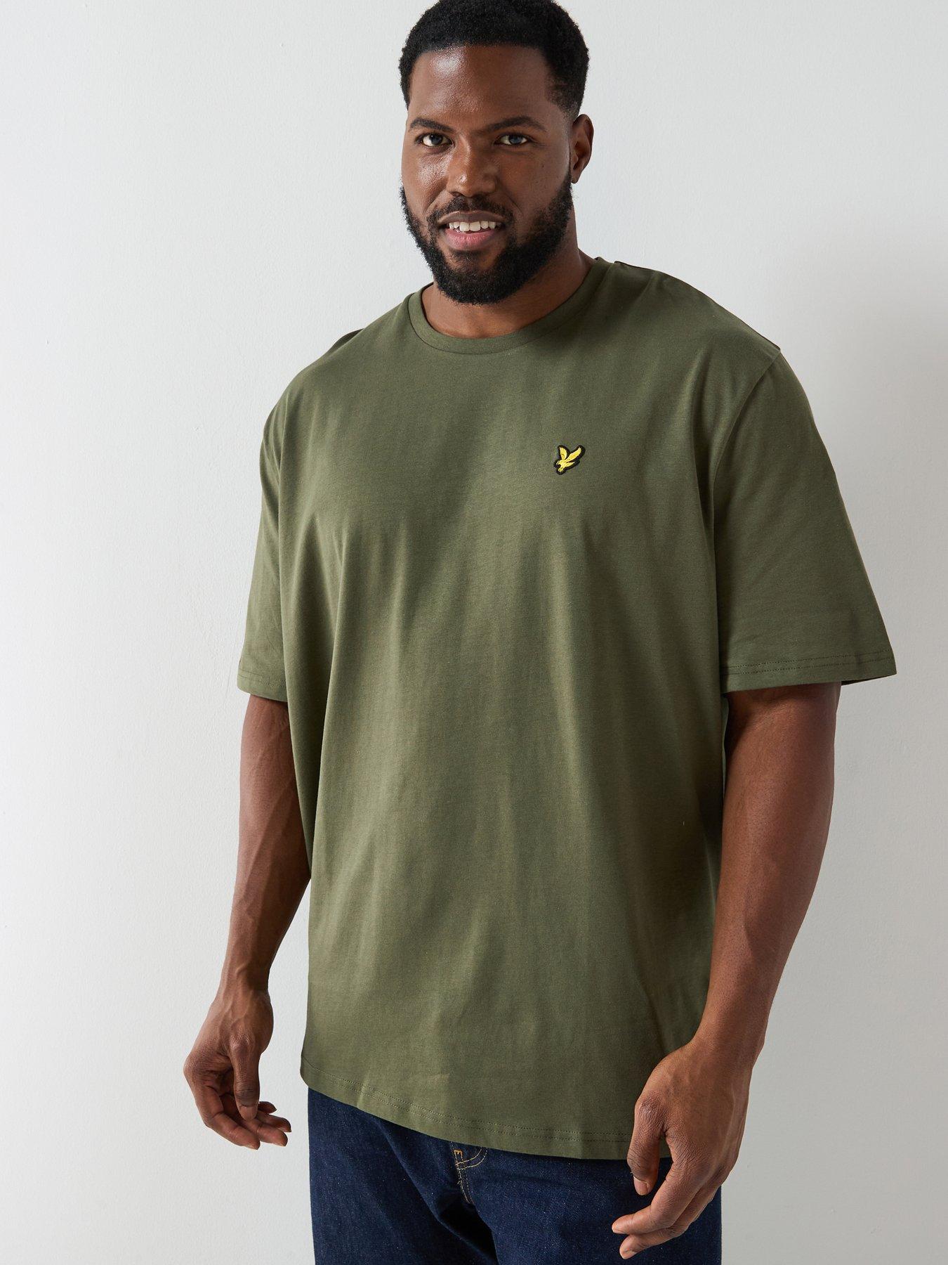 Lyle & Scott Big And Tall Plain T-Shirt- Blue
