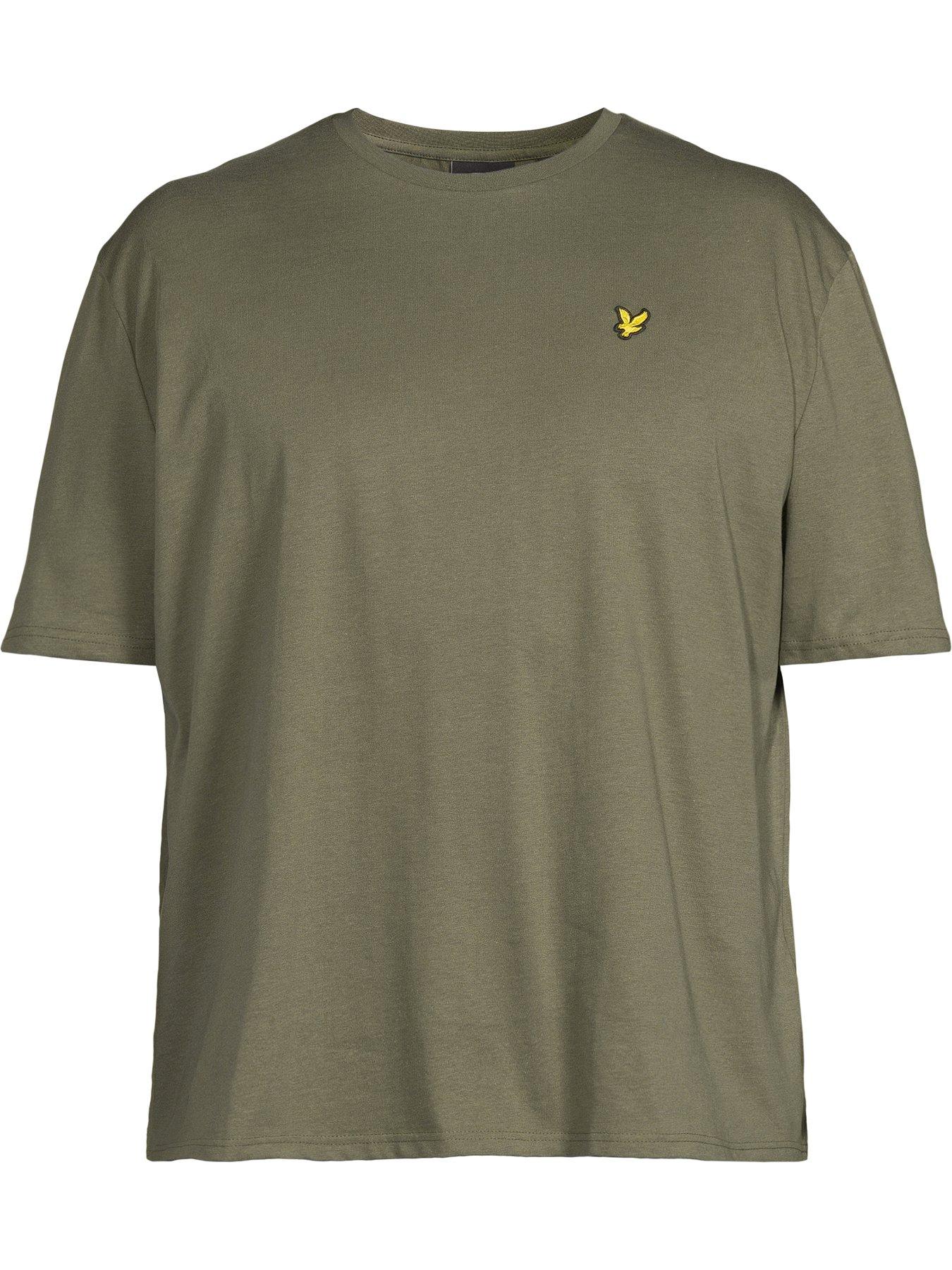 Image 5 of 5 of Lyle & Scott Big And Tall Plain T-Shirt- Green