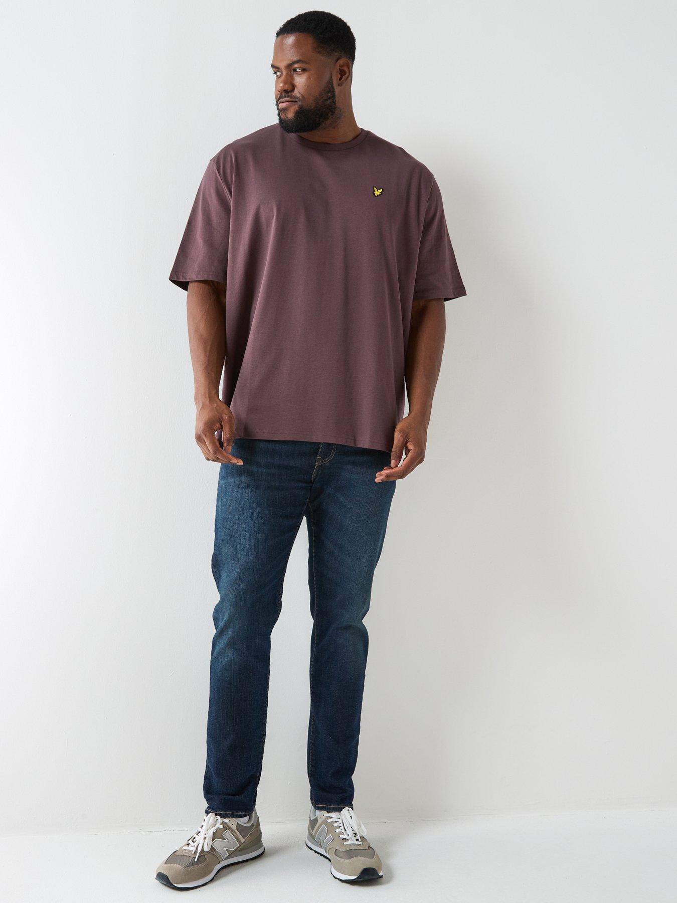 lyle-scott-big-and-tall-plain-t-shirt--brownback