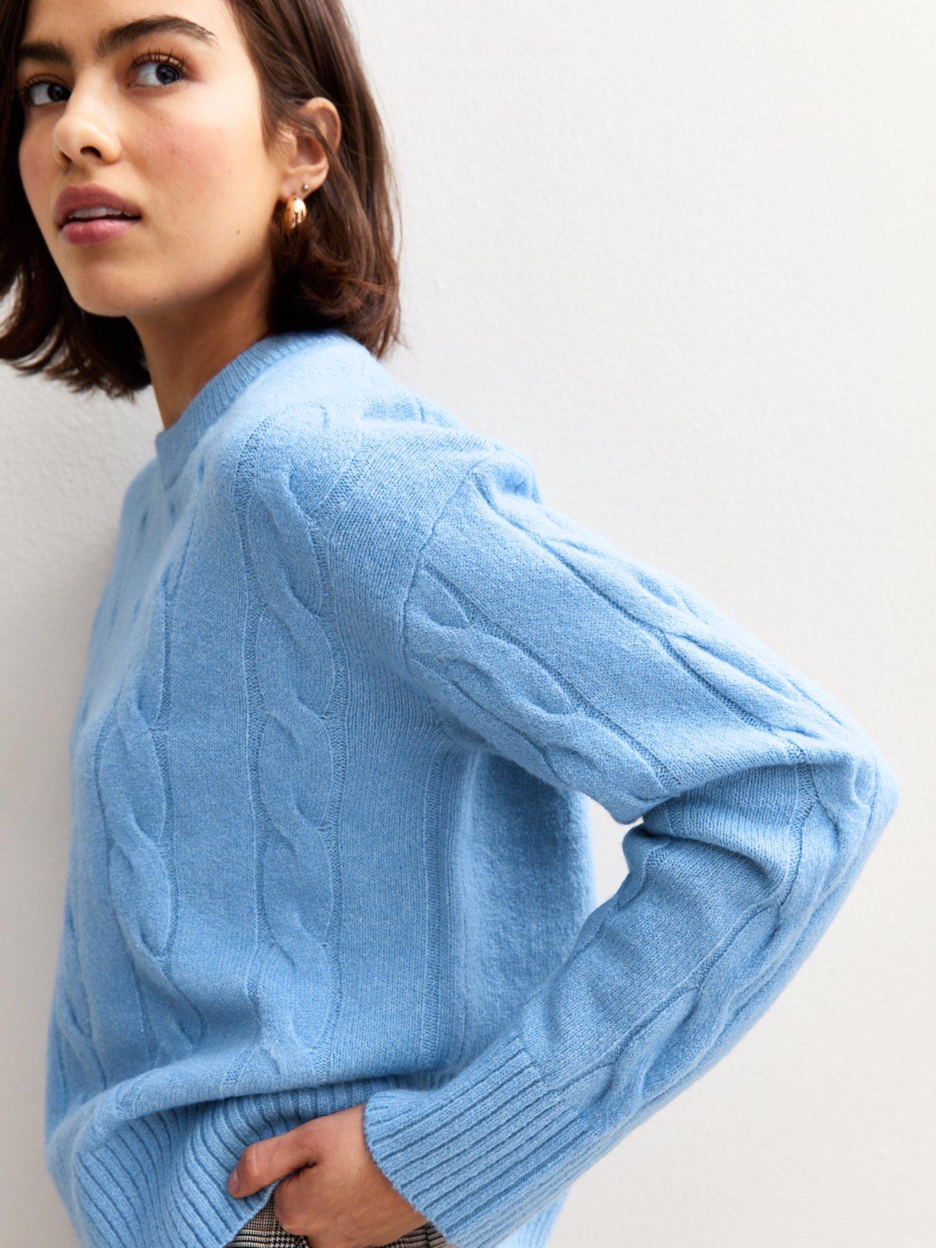 new-look-blue-cable-knit-crew-neck-jumperoutfit