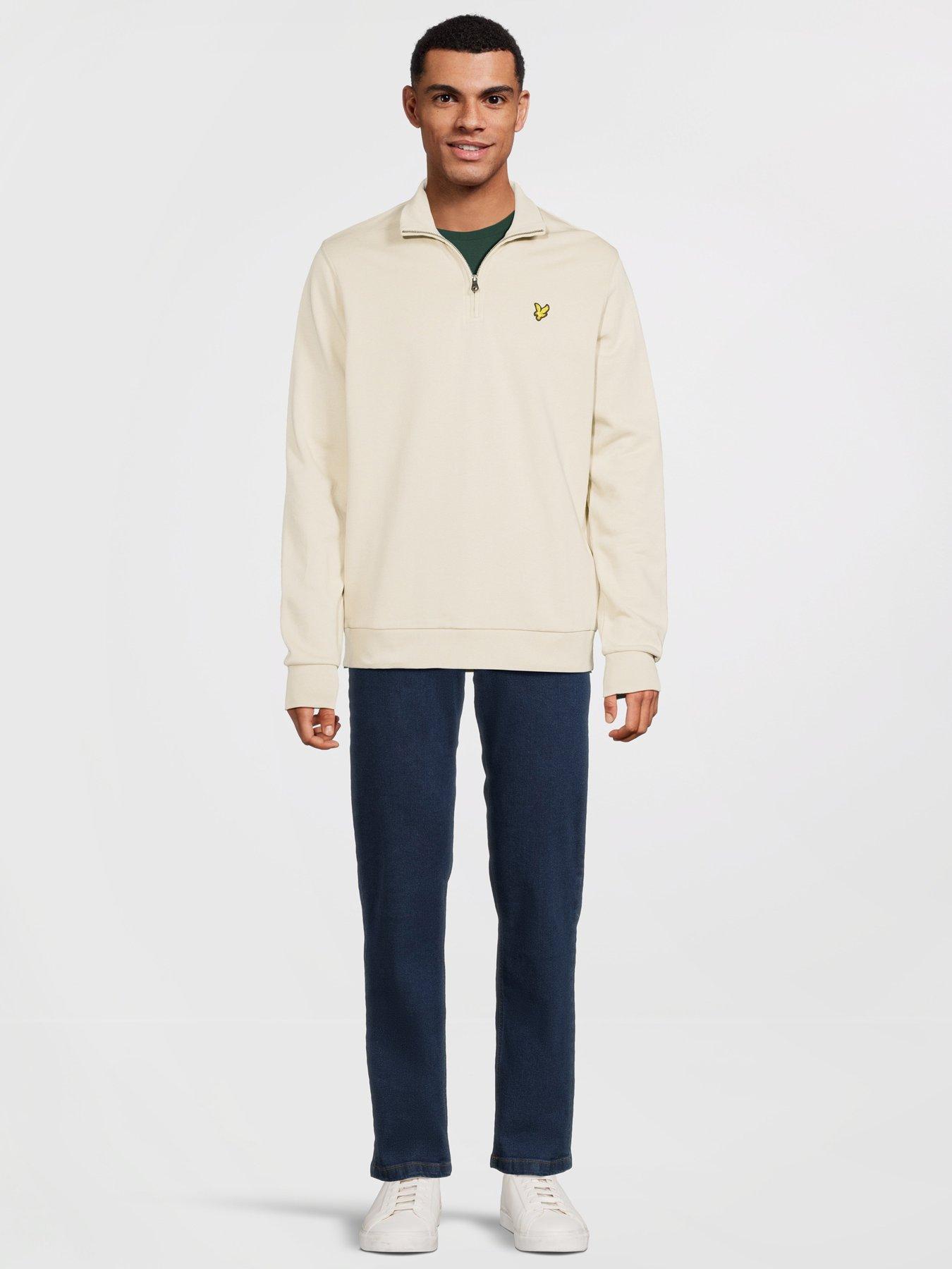 lyle-scott-loopback-quarter-zip-sweat--creamback